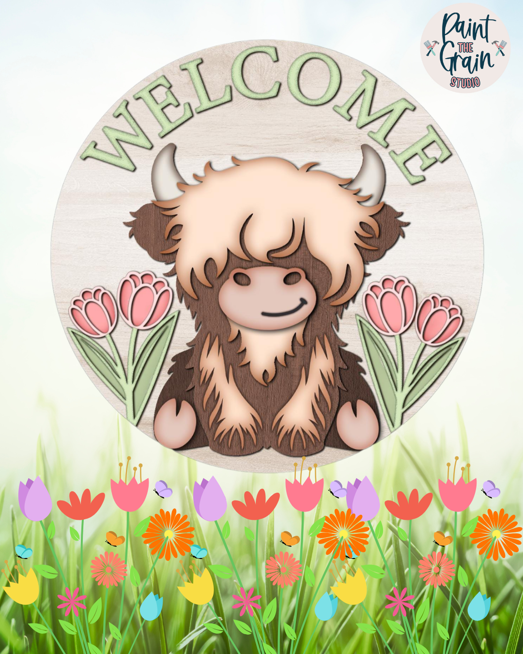 Welcome- highland cow