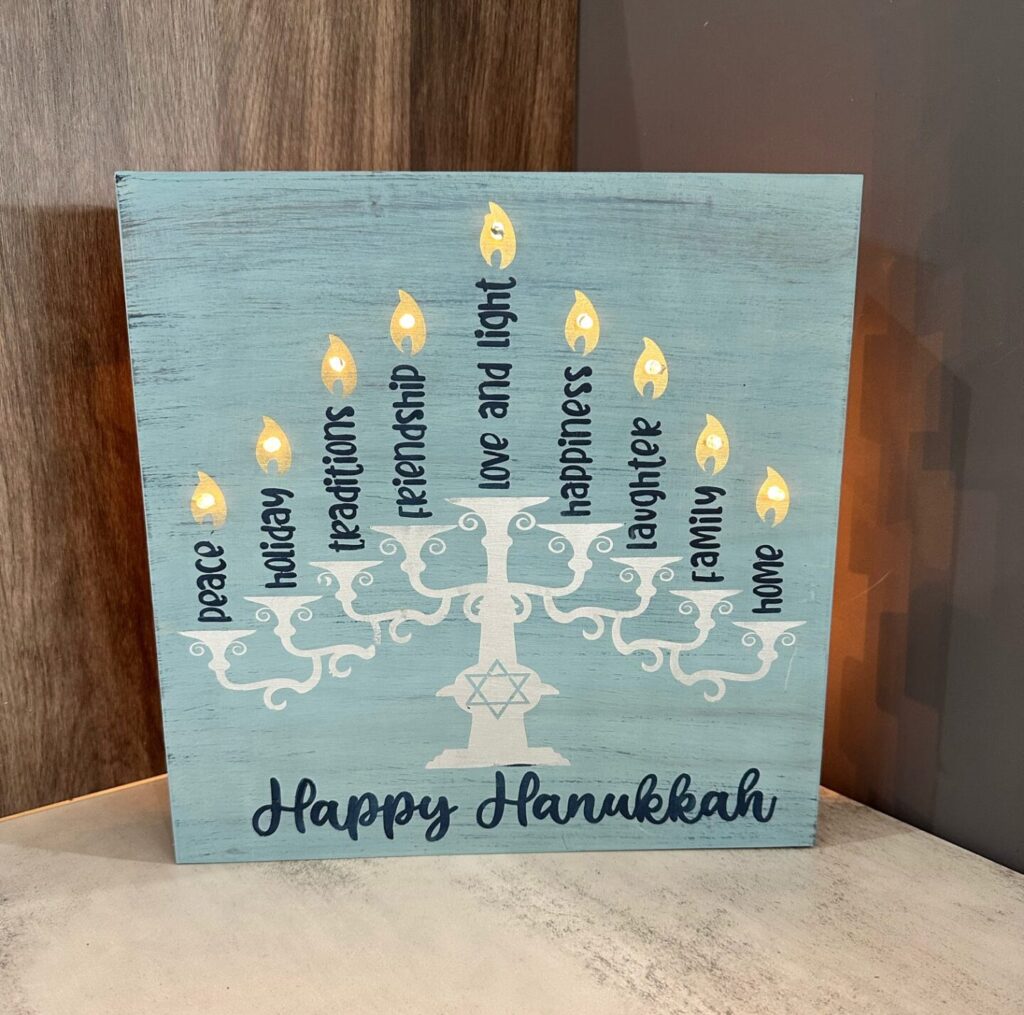 Hanukkah Lighted Sign