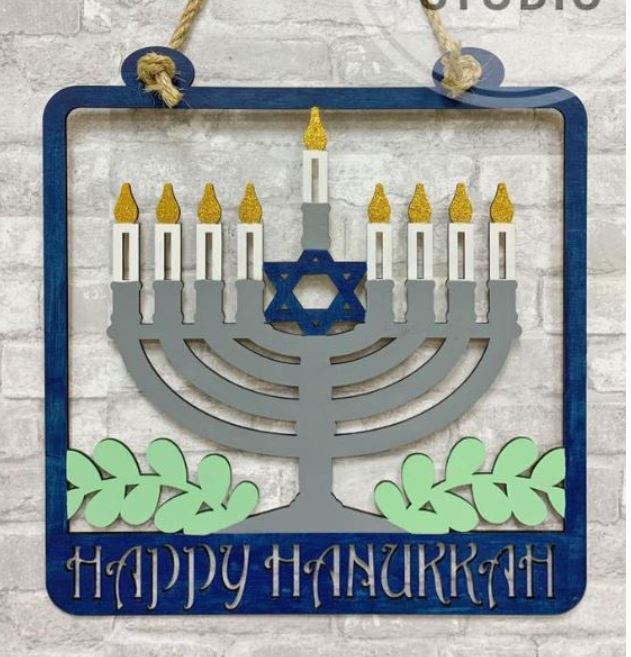 Happy Hanukkah menorah