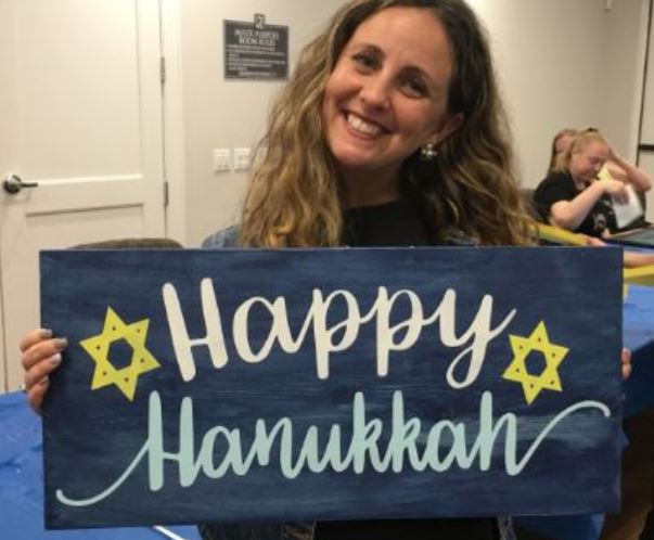 Happy Hanukkah with stars- Medium Plank
