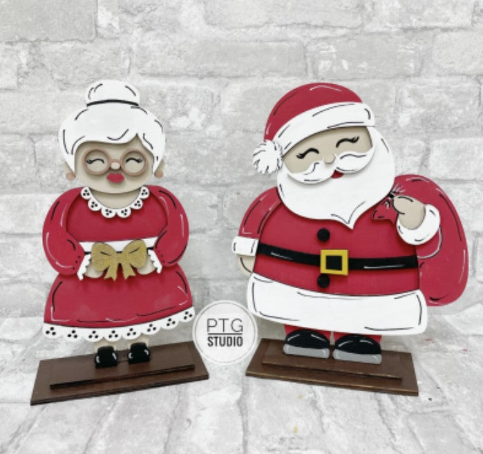 Santa and Mrs. Claus Shelf Sitters
