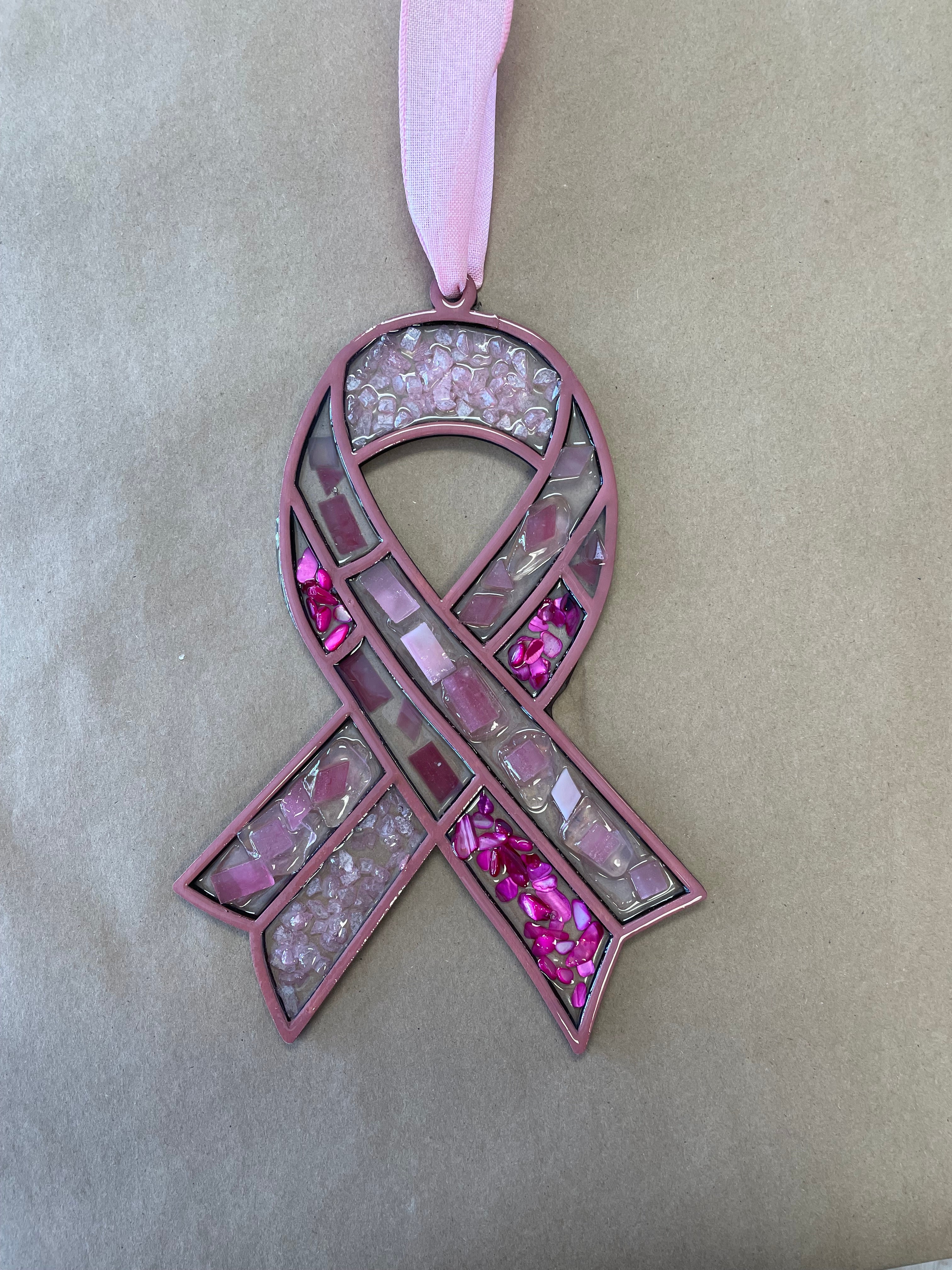Seaglass and Resin Awareness Ribbon