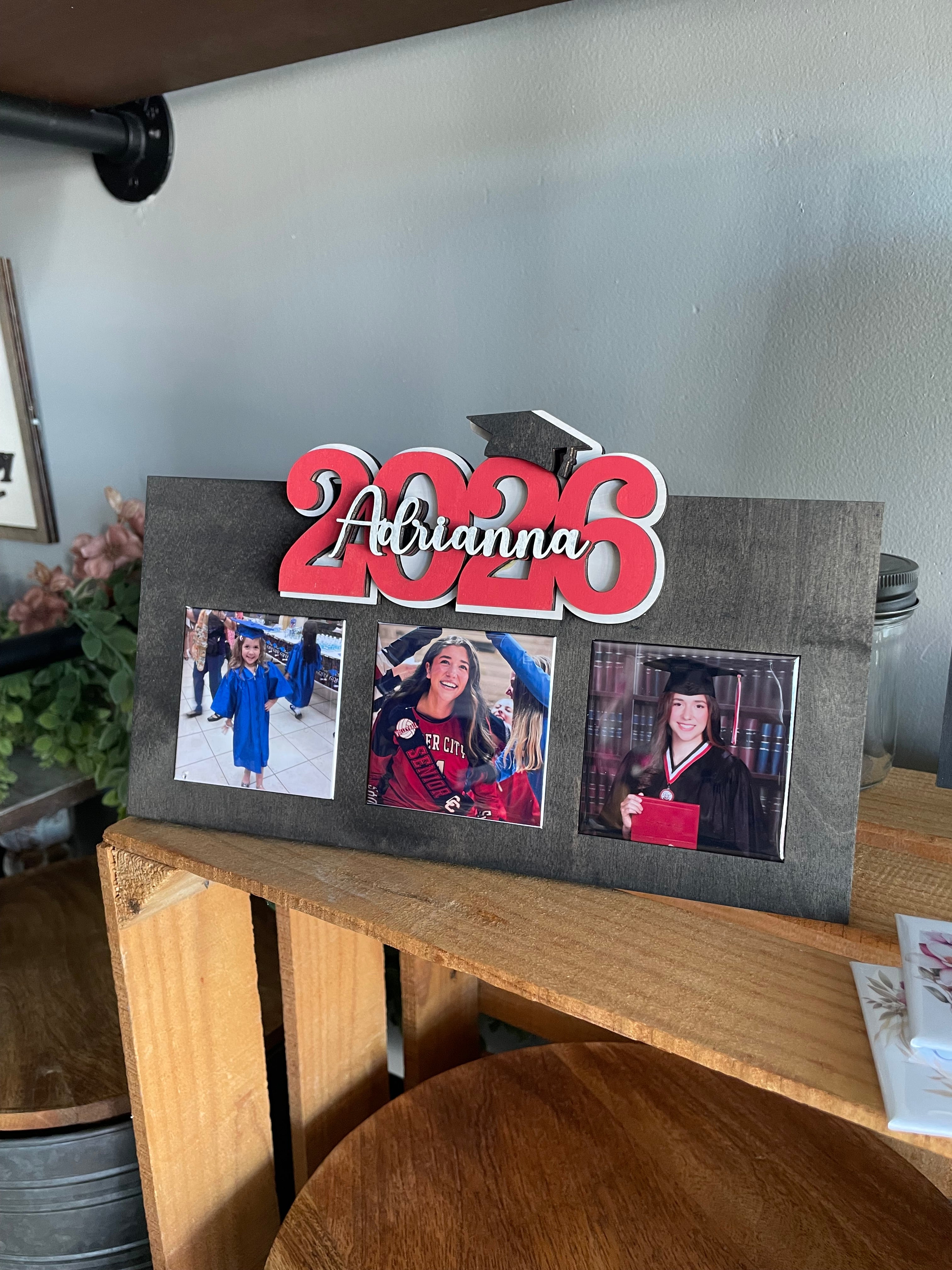 3 Square-Photo Magnet Frame- Horizontal & Customizable