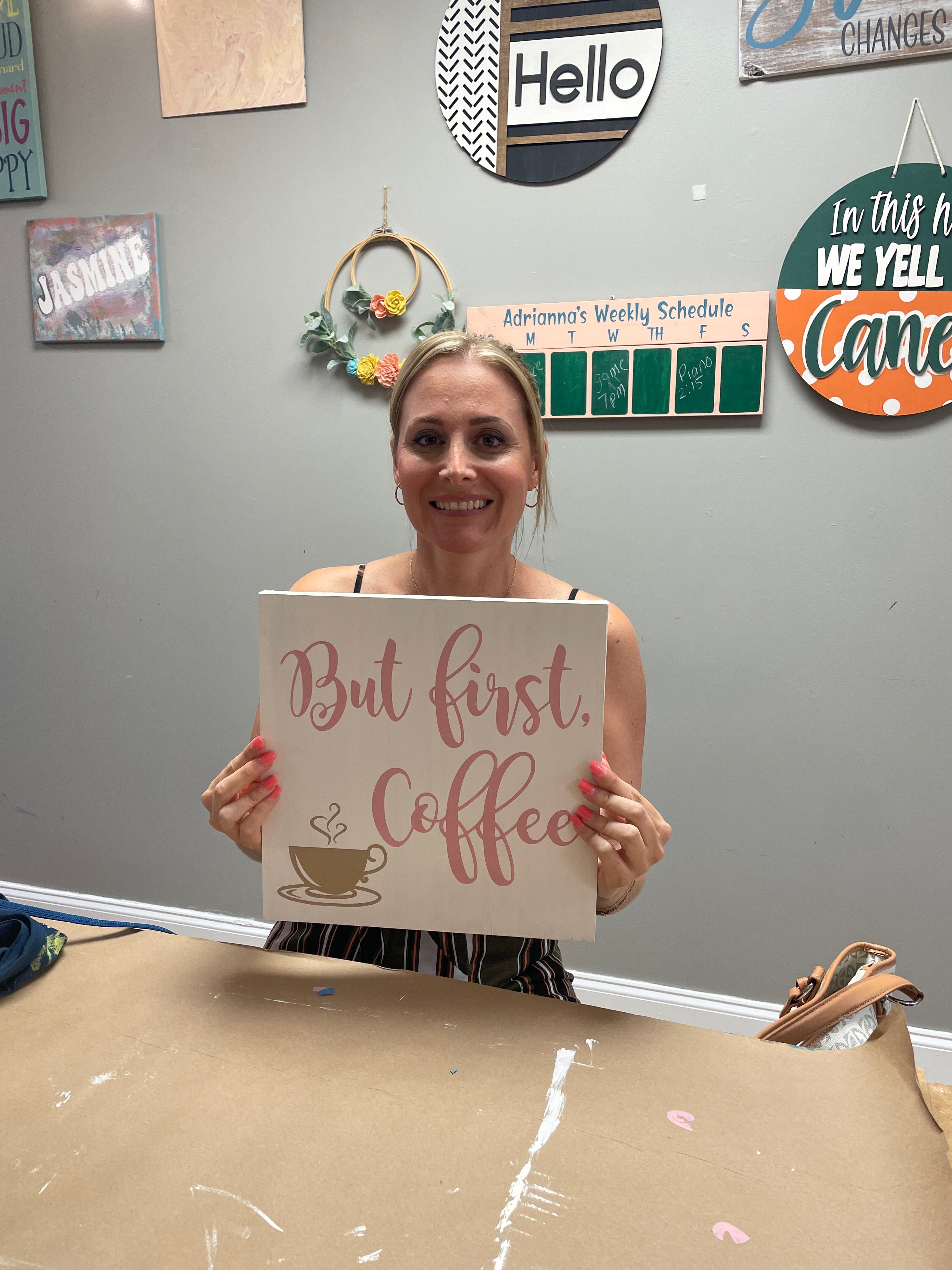 But First Coffee- Square