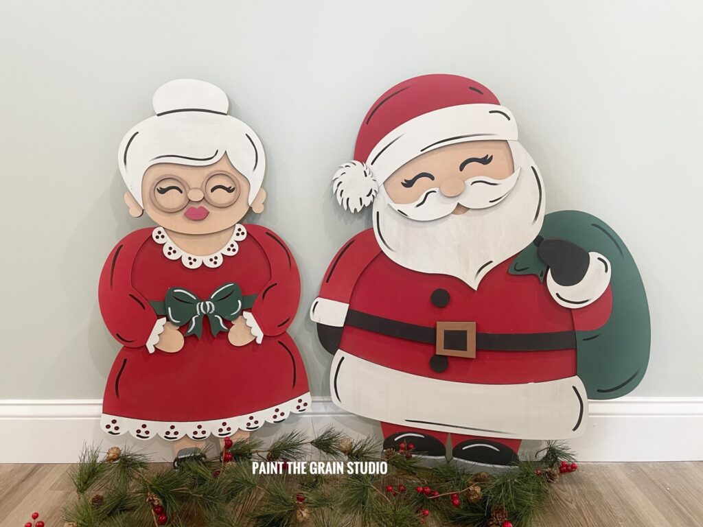 2 foot tall Santa and Mrs. Claus