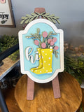Table Top Easel- Hi Tulips