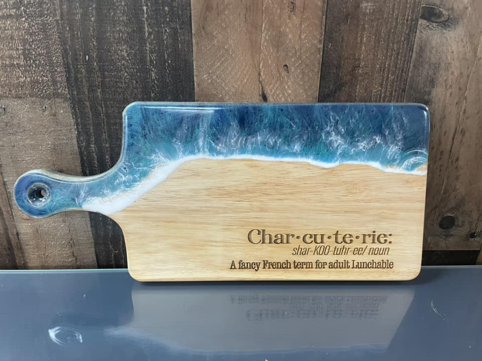 Epoxy Pour Cutting Board- Charcuterie Definition