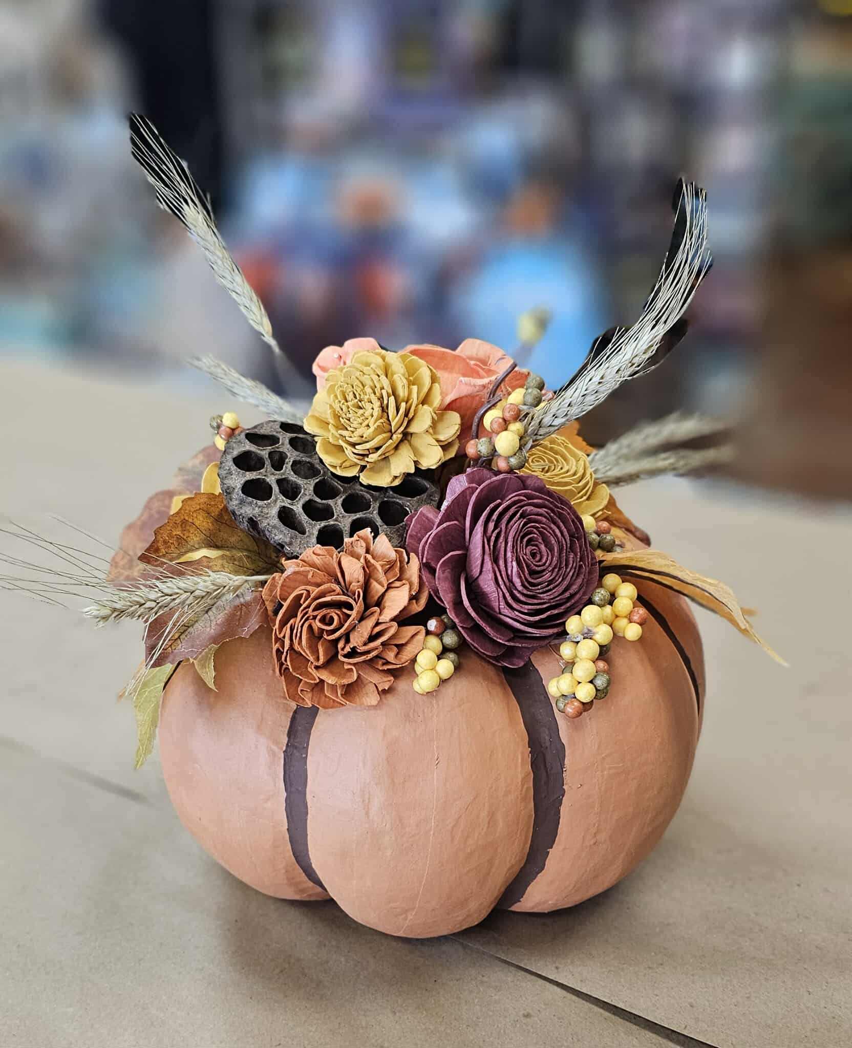 Wood Flower Pumpkins-Oct 25th @7PM