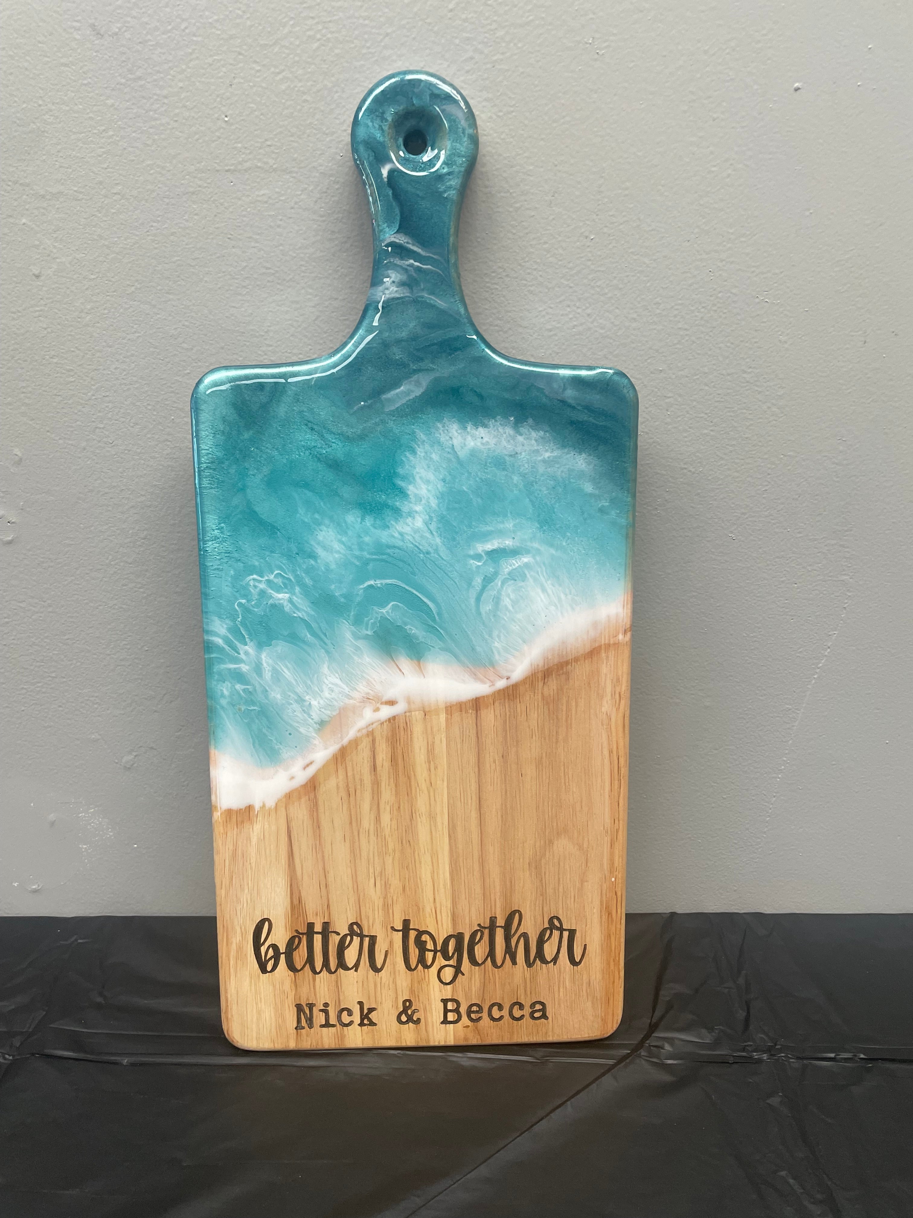 Epoxy Pour Cutting Board- better together personalized