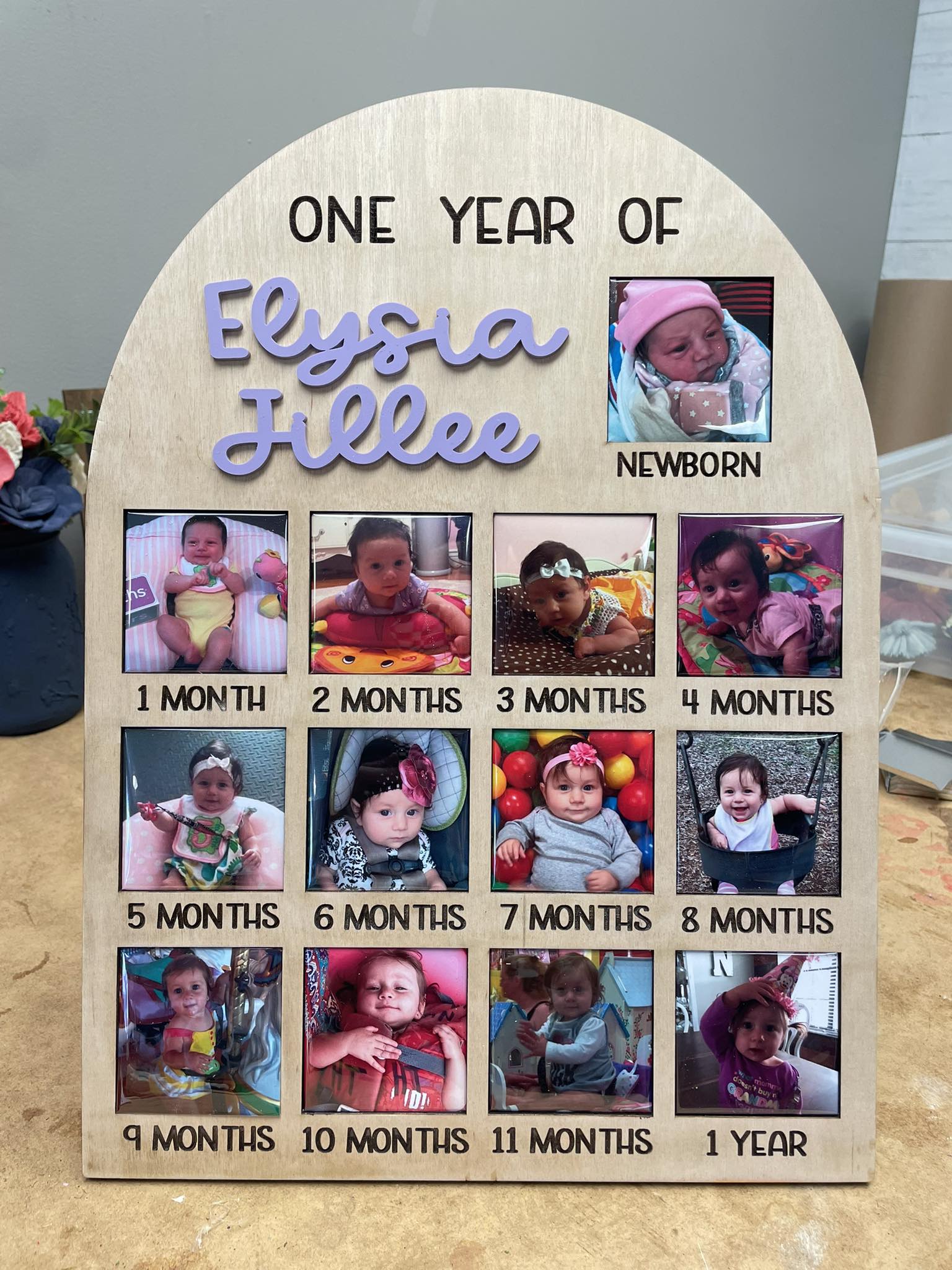 Baby’s First Year Frame with Photos