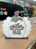 Gather Here- Pumpkin Shape stand