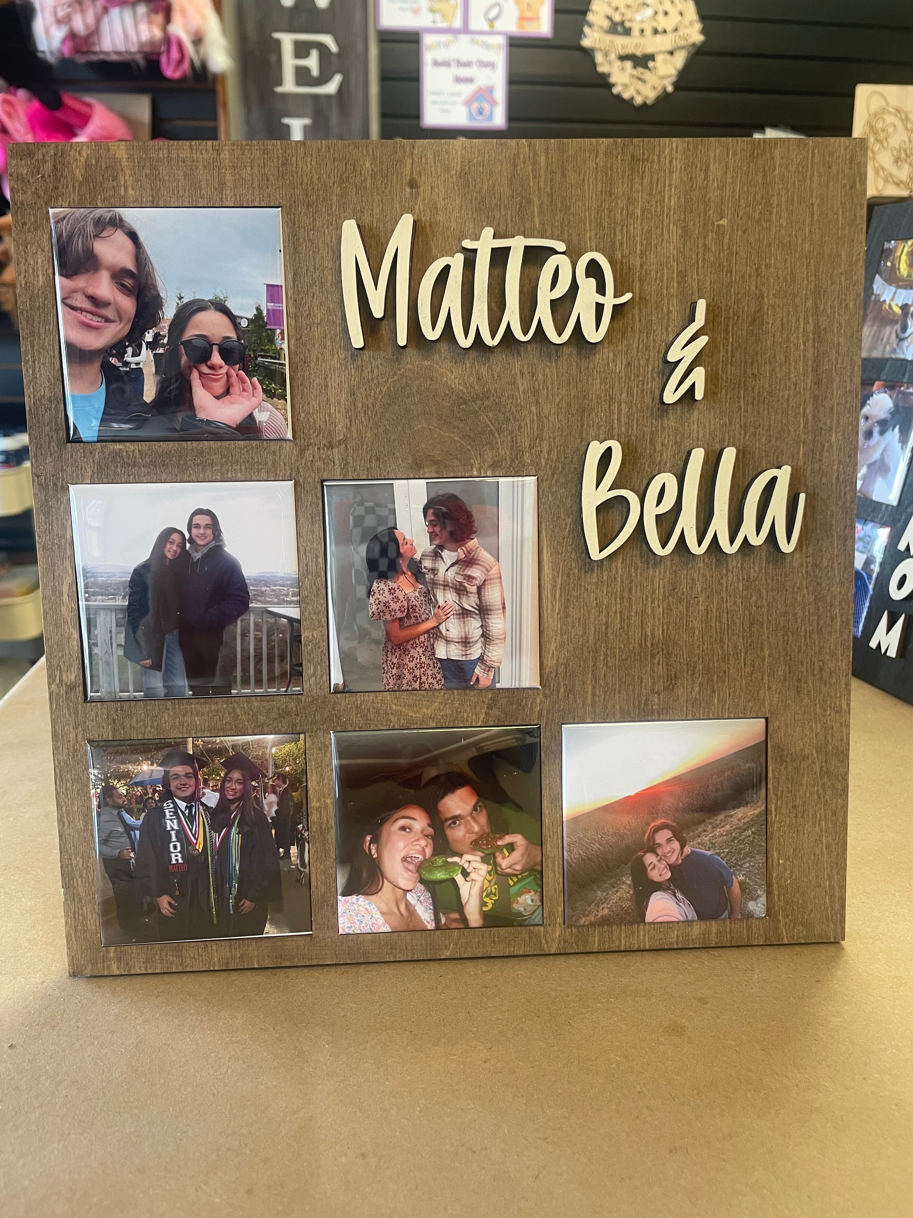 6 Square Cascade Photo Magnet Frame