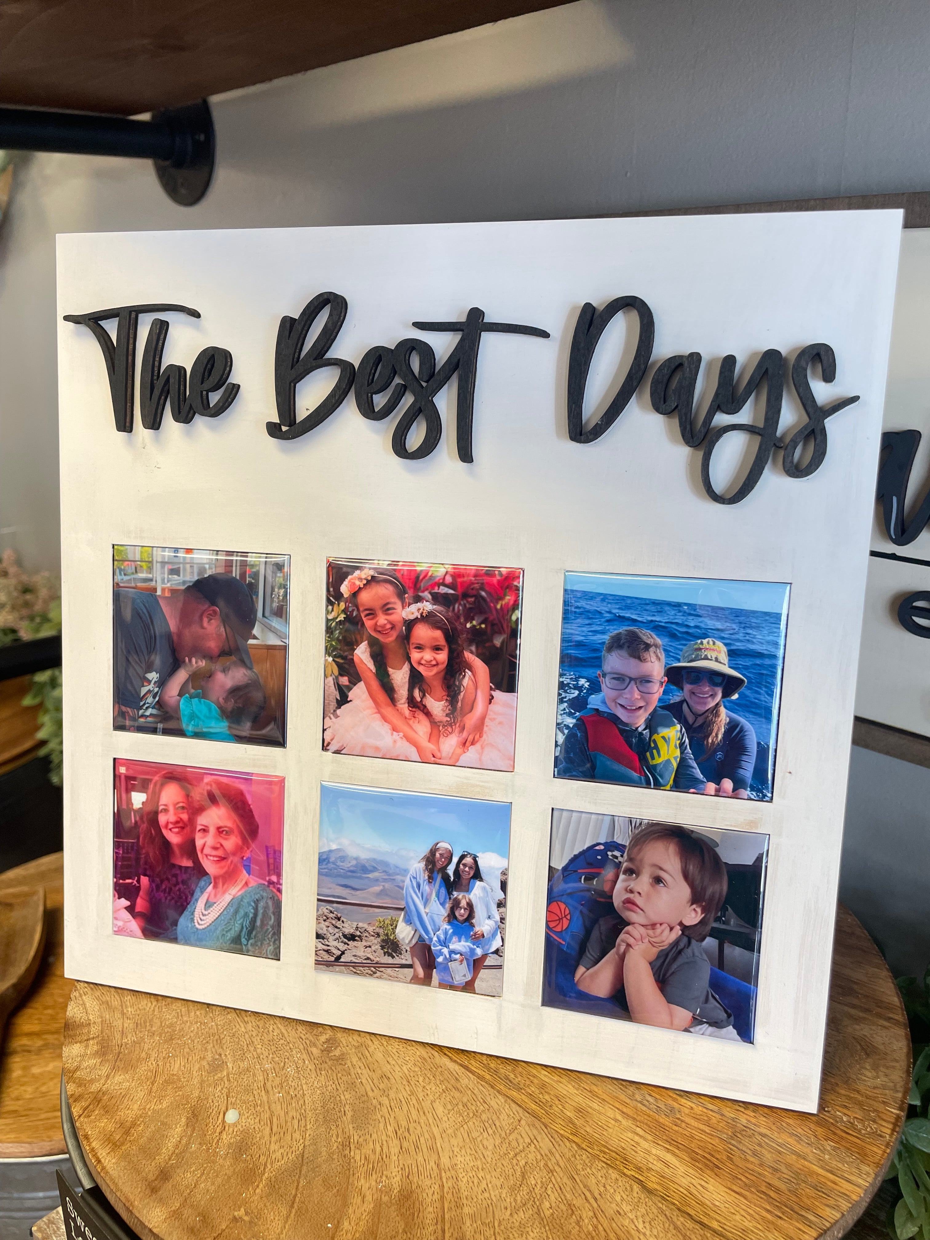 6 Square with Custom Title Photo Magnet Frame