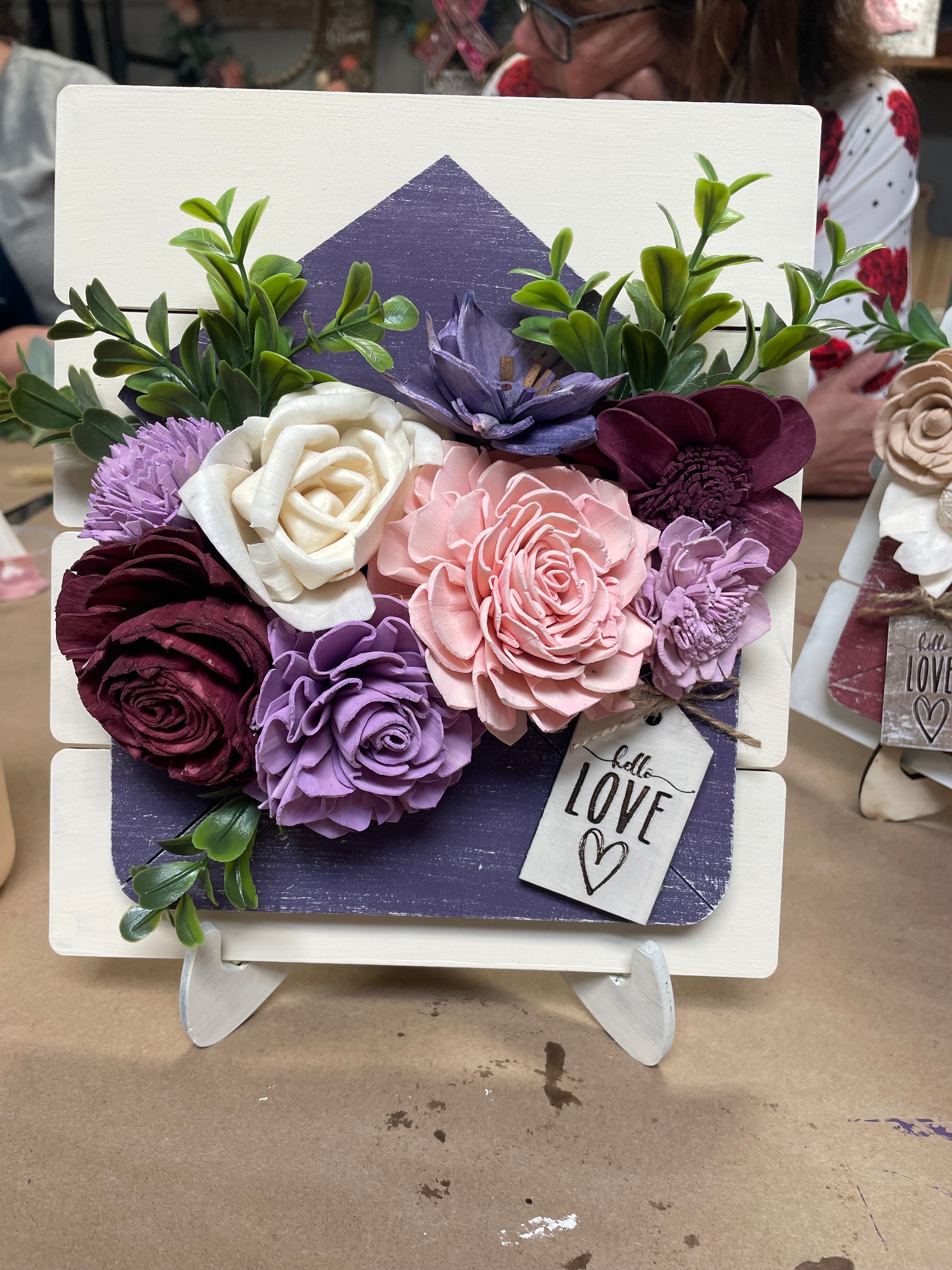 Wood Flower Love Envelope