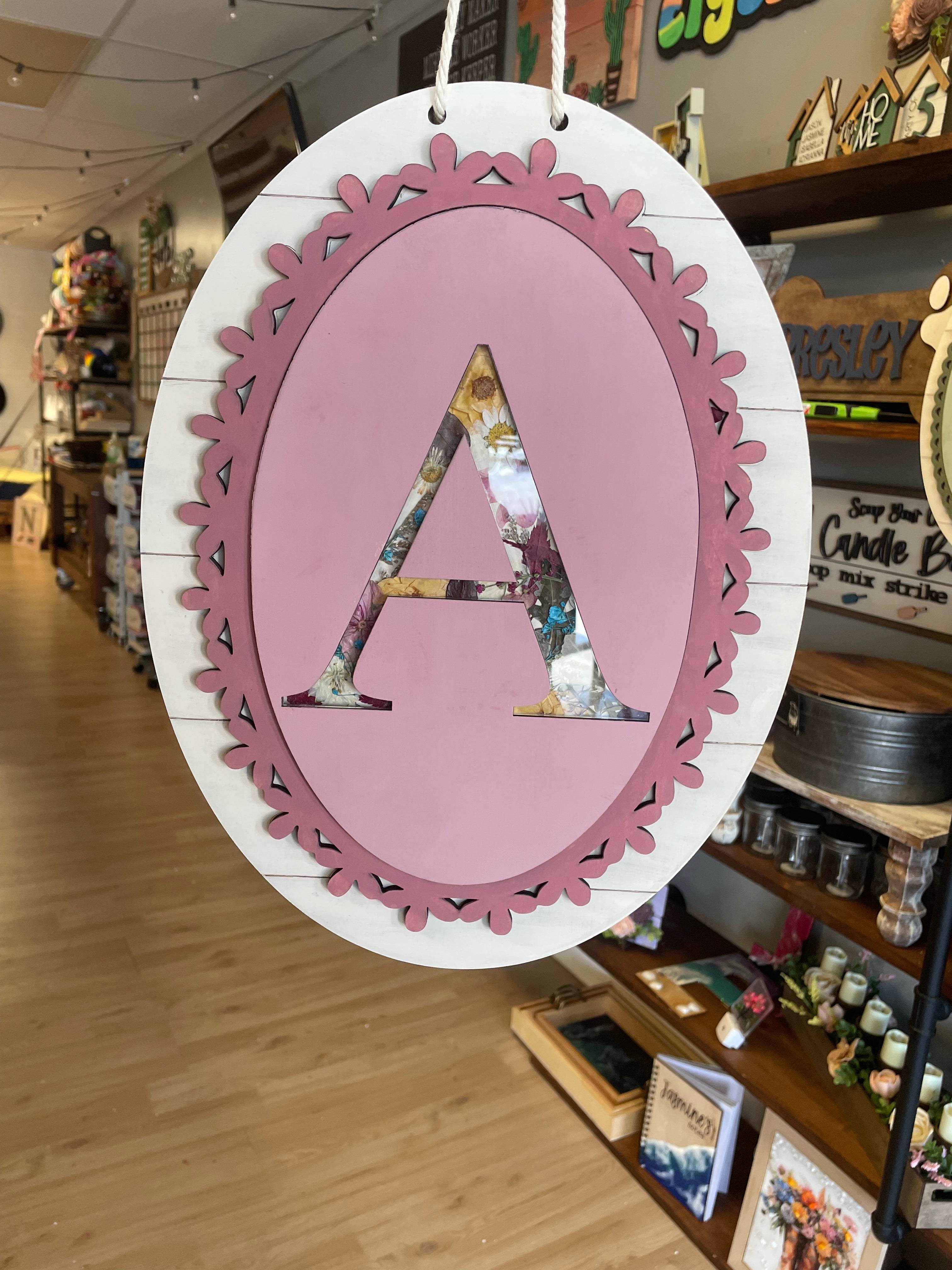 The Blooming Monogram with Pressed flowers- April 12th or 23rd