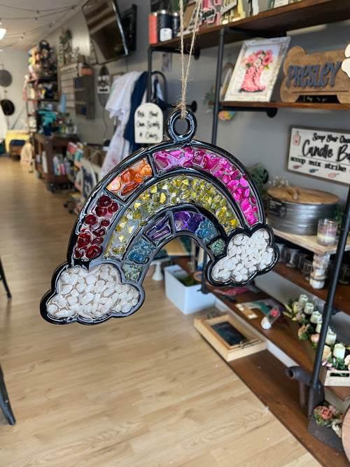 Seaglass and Resin rainbow