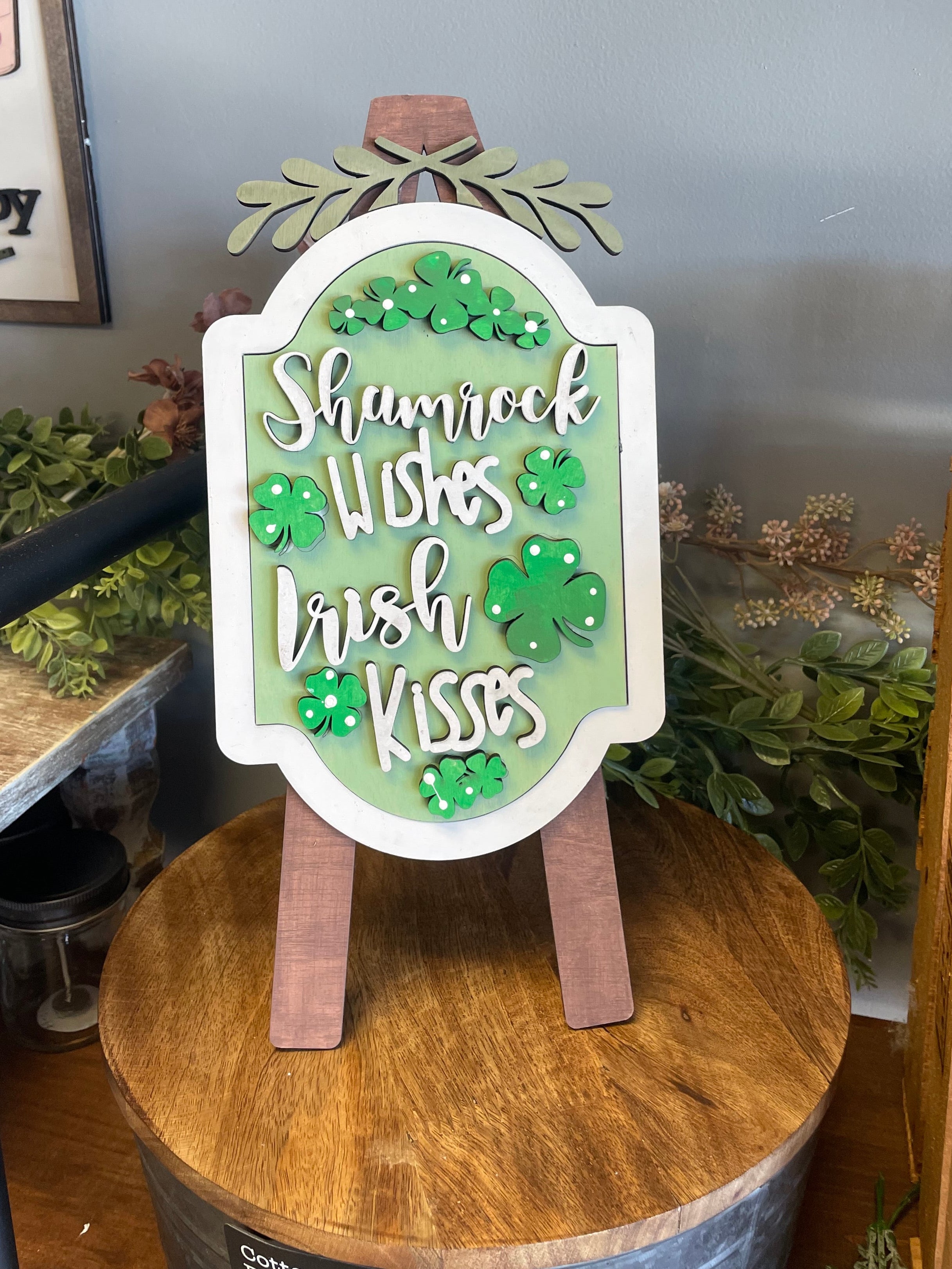 Table Top Easel- Shamrock Wishes