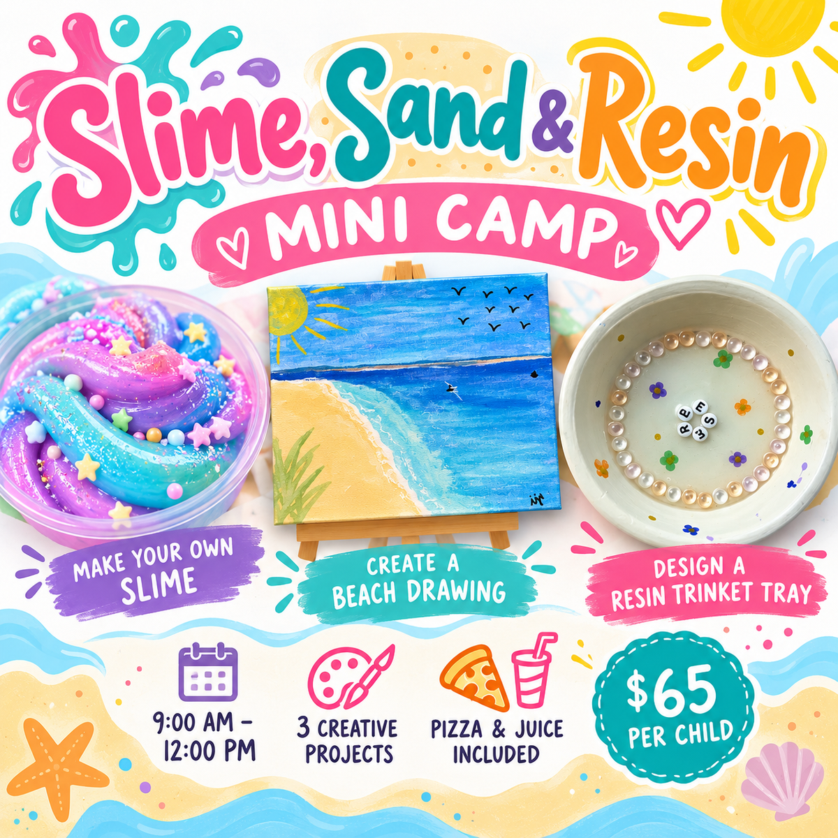 Slime, Sand and Resin Single Day Camp- Private Event- Friday Oct 2nd