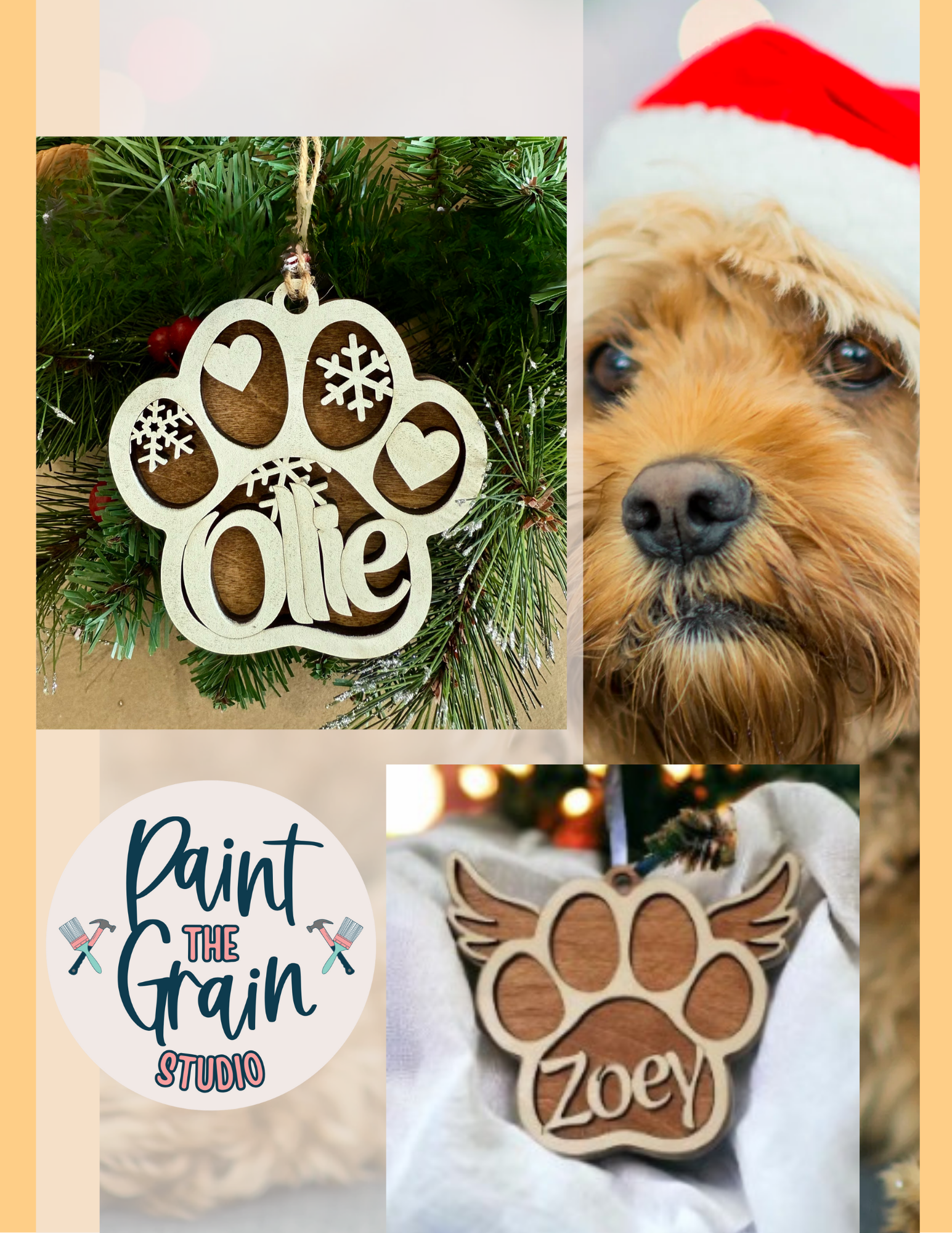 Personalized Paw Print Ornament