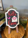 Table Top Easel-Hello Love
