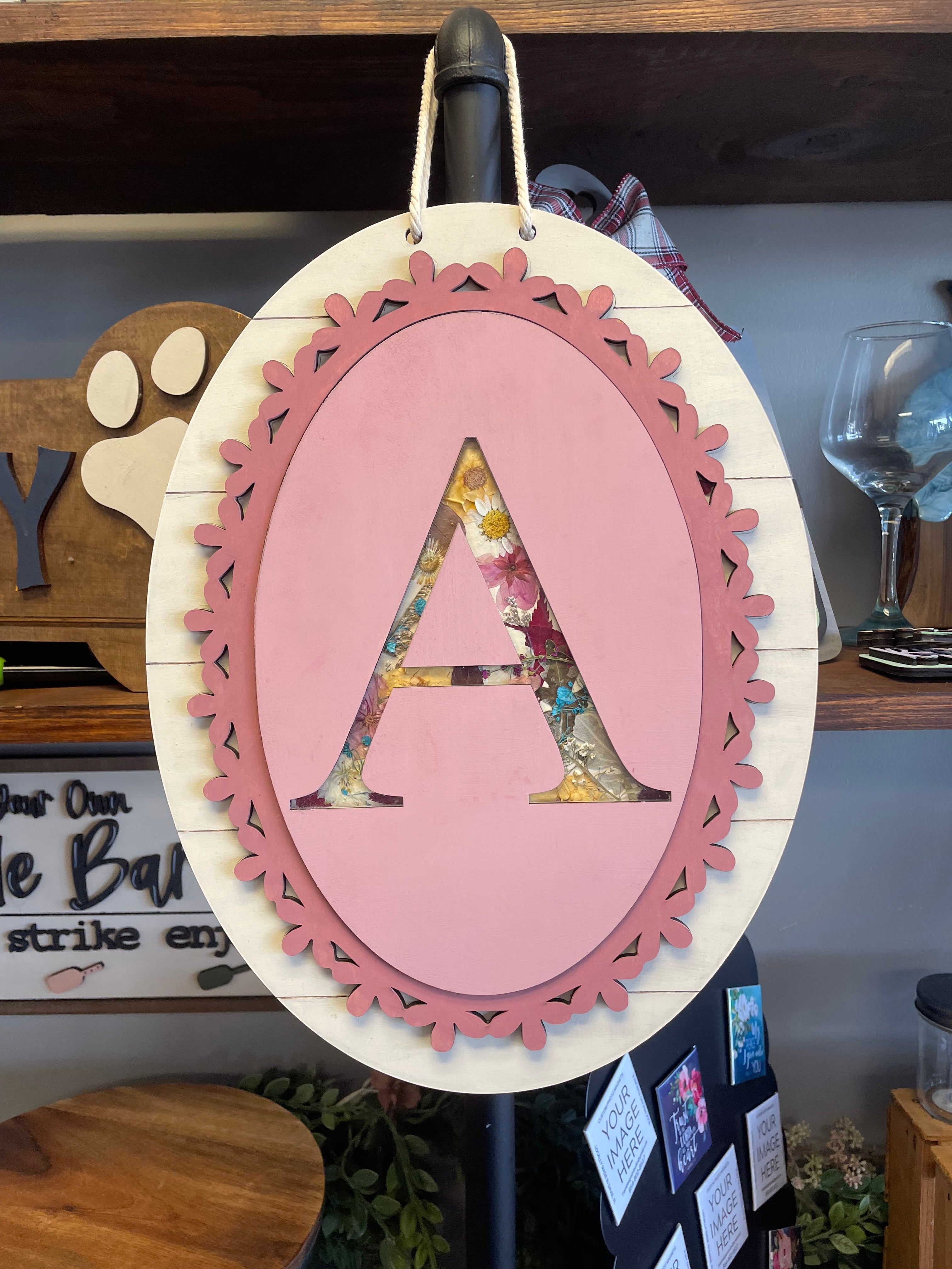 The Blooming Monogram with Pressed flowers- April 12th or 23rd