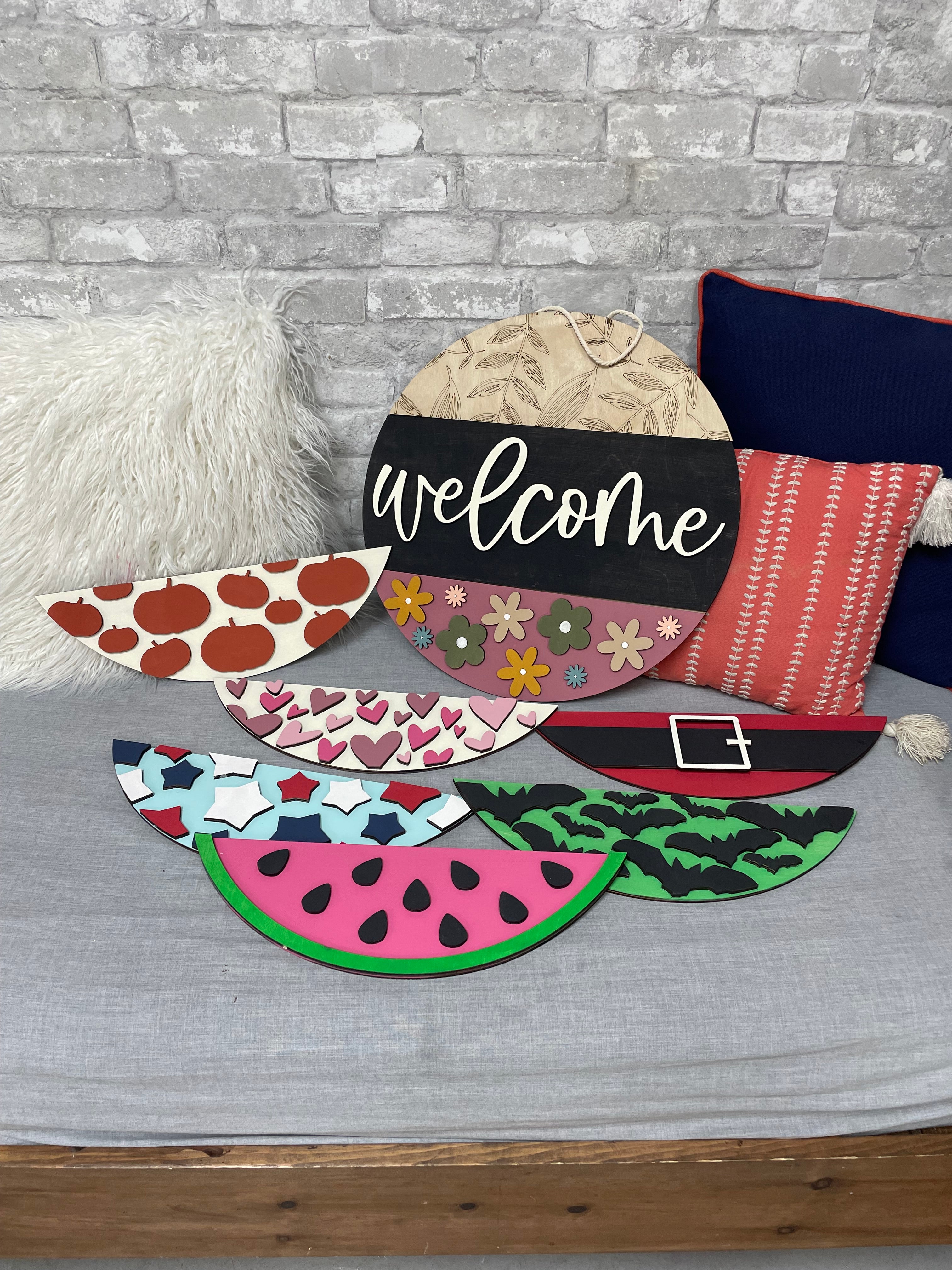 Welcome-holiday/seasonal interchangeable