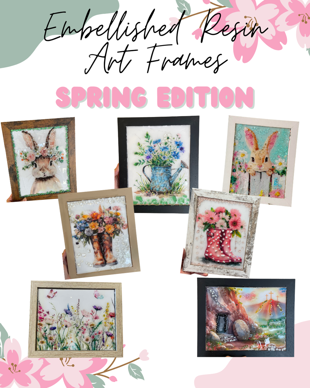 Spring- Embellished Resin Art Frames- Special Event