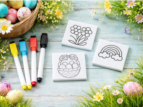 Easter-Spring Dry Erase Coloring Magnets-Set 2