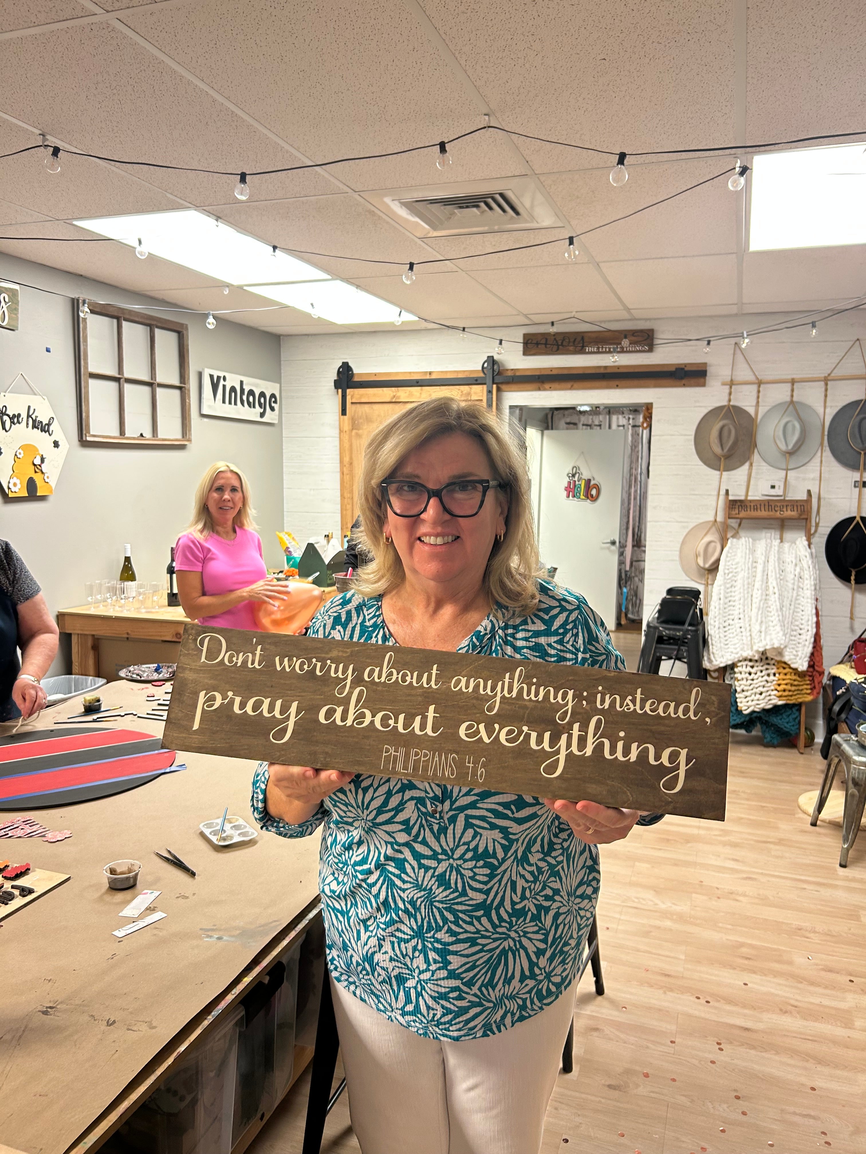 Don't Worry about anything, instead pray about everything- skinny  plank