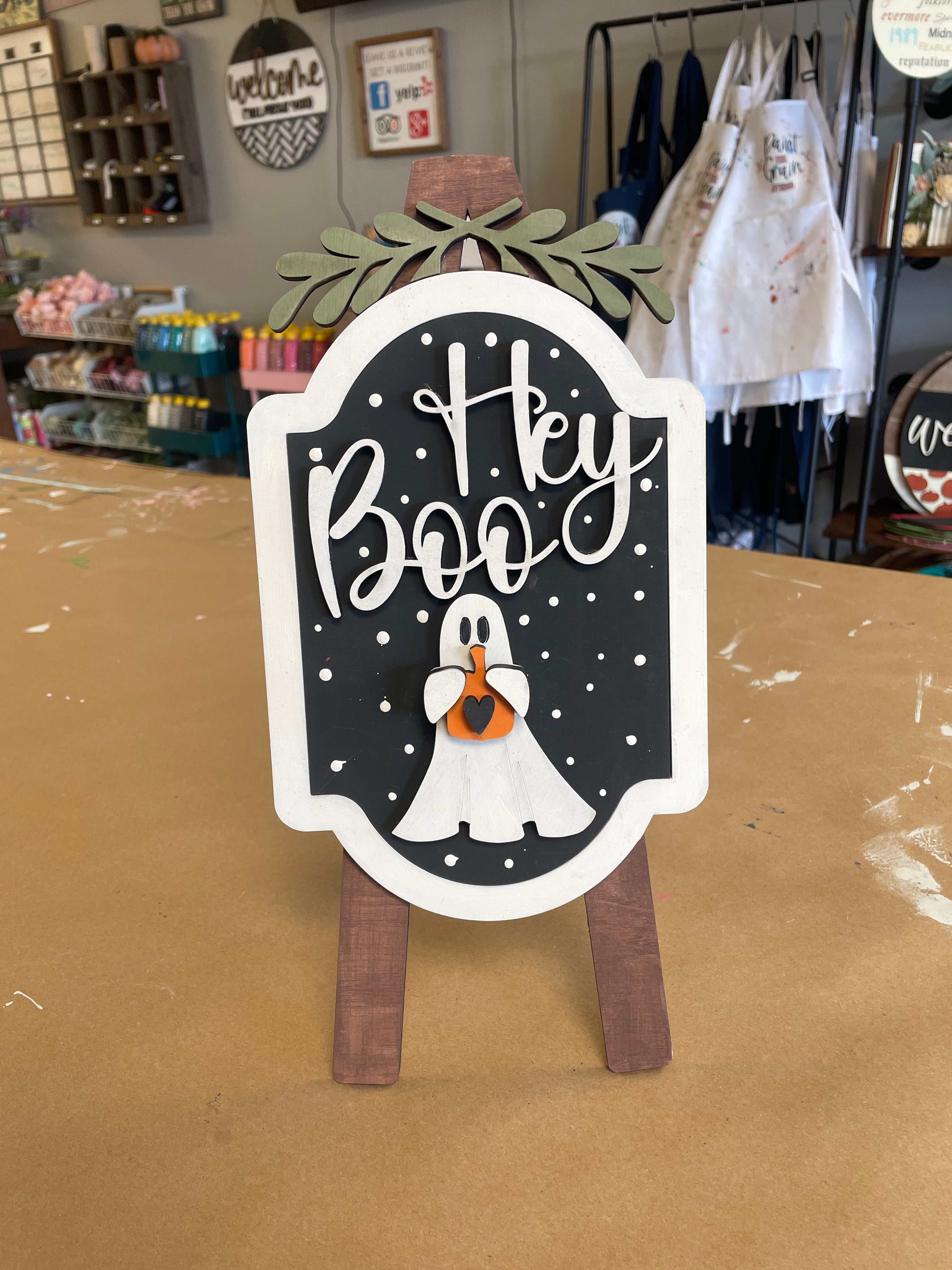 Hey Boo- Table Top Easel