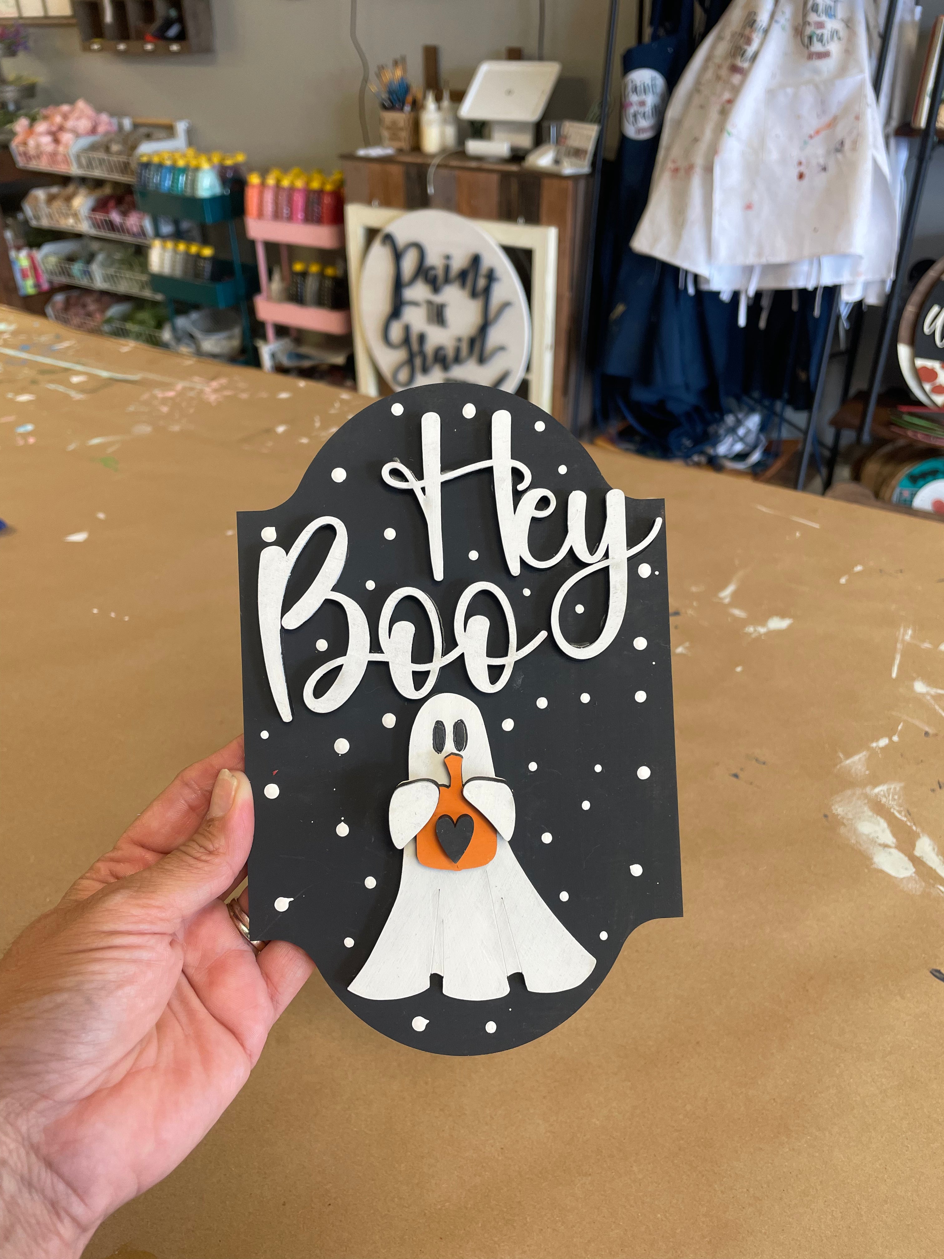 Hey Boo- Table Top Easel
