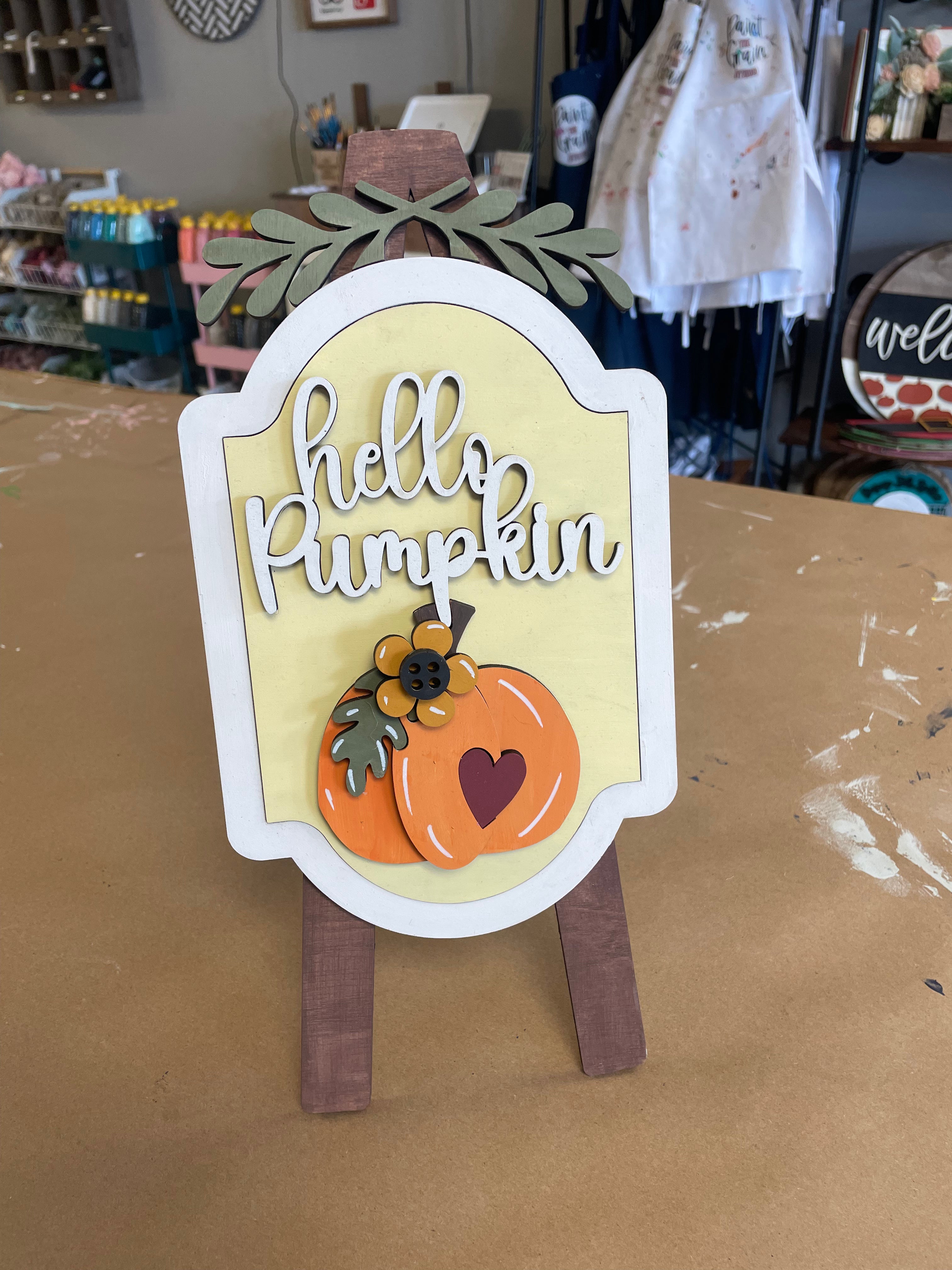 Hello Pumpkin - Table Top Easel