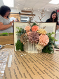 Wood Flower Books or Wreath- Special Event- March 8th 2PM- Private Event