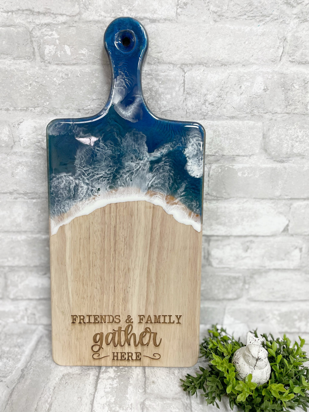 Epoxy Pour Cutting Board- Friends and Family Gather Here