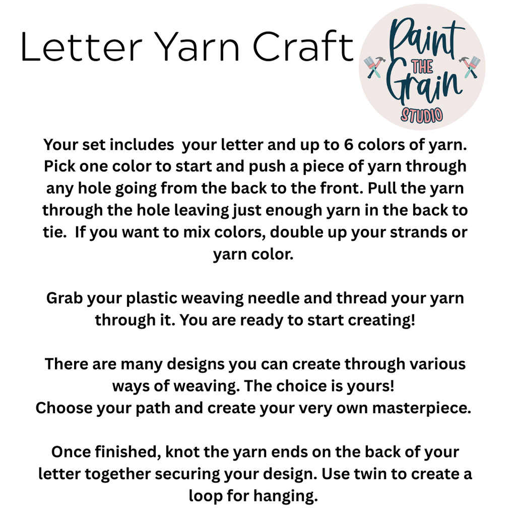 Letter Yarn Craft