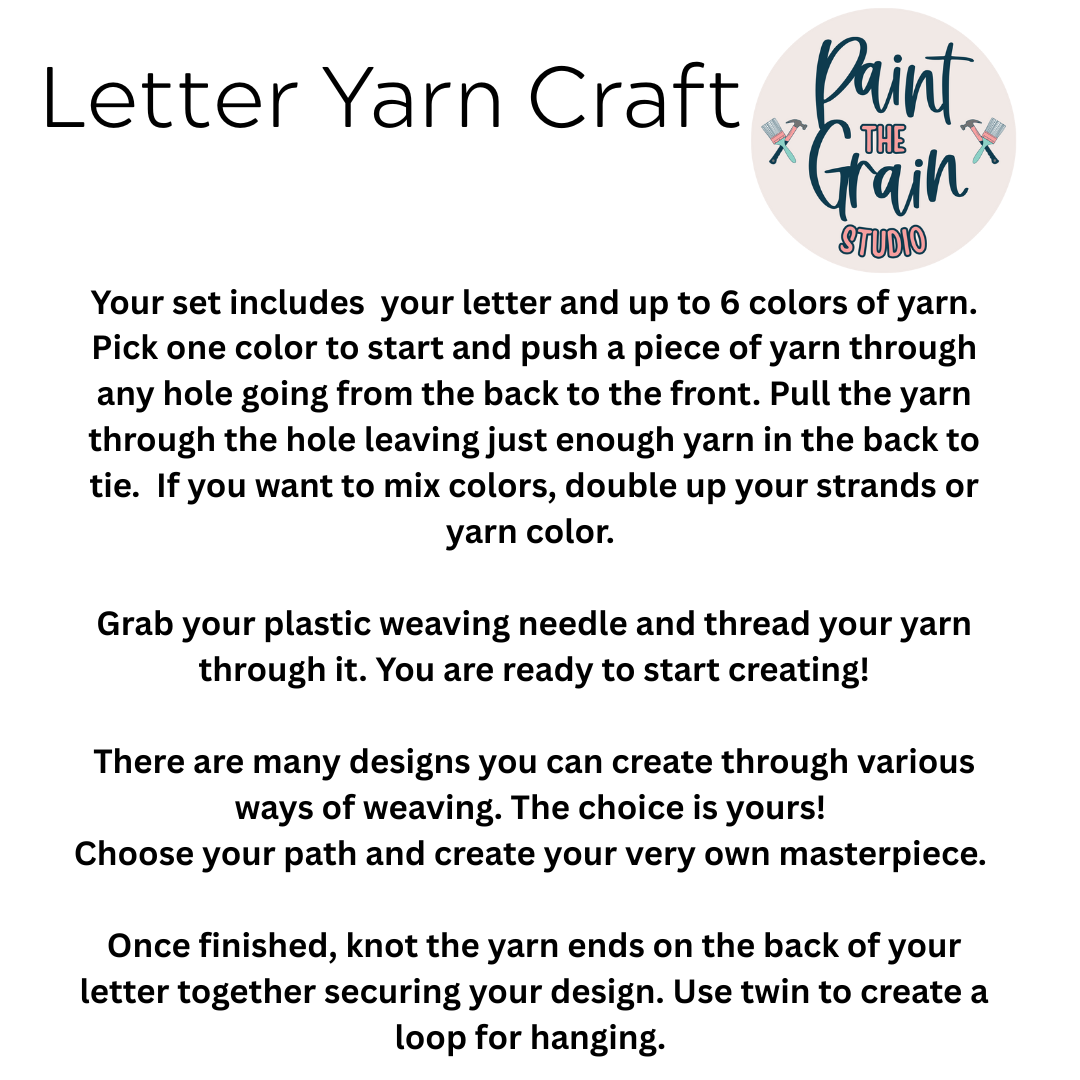 Letter Yarn Craft