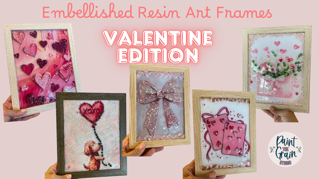 Valentine- Embellished Resin Art Frames