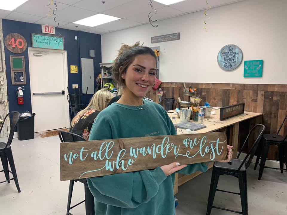 Not all who wander are lost- skinny  plank