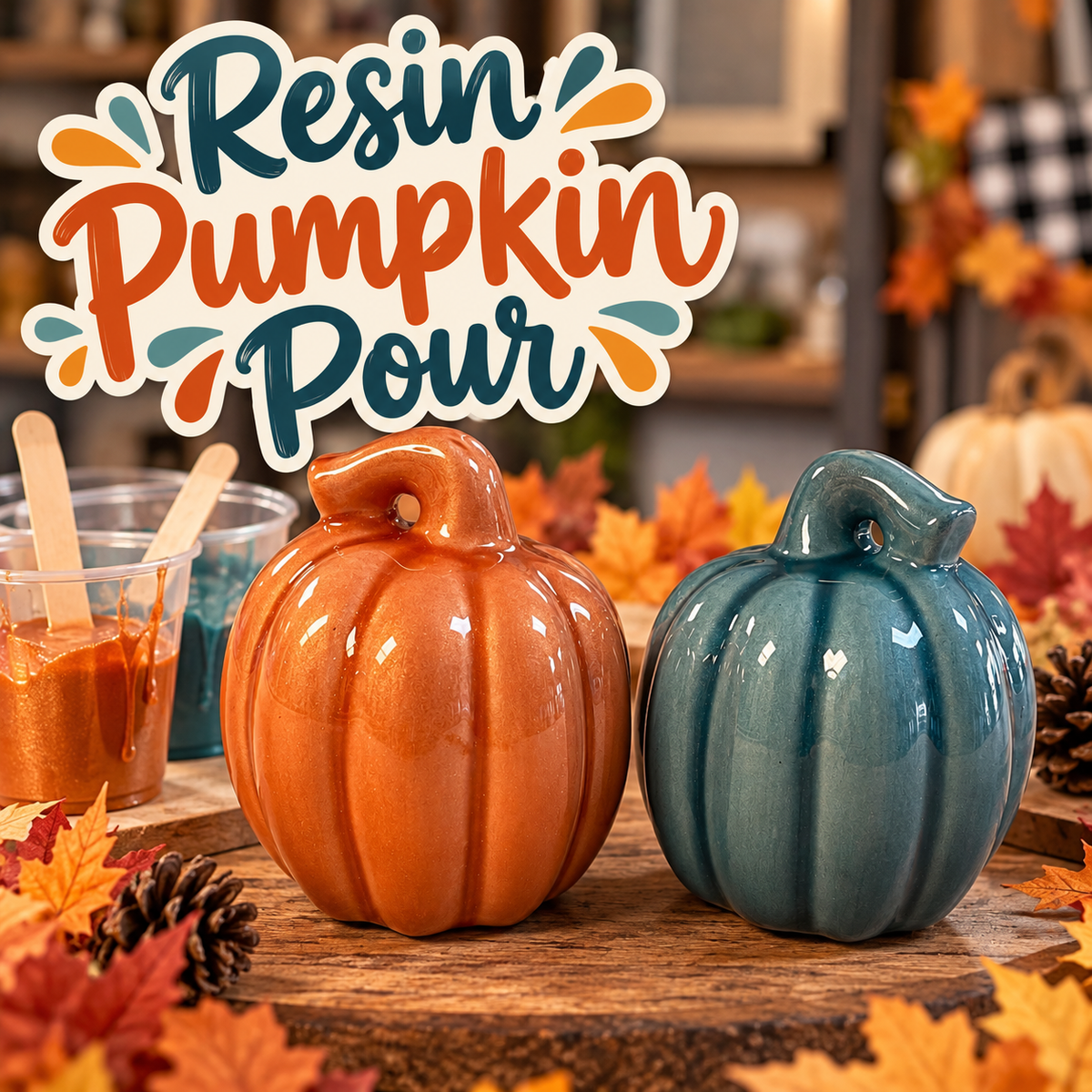 Resin Pumpkin Pour