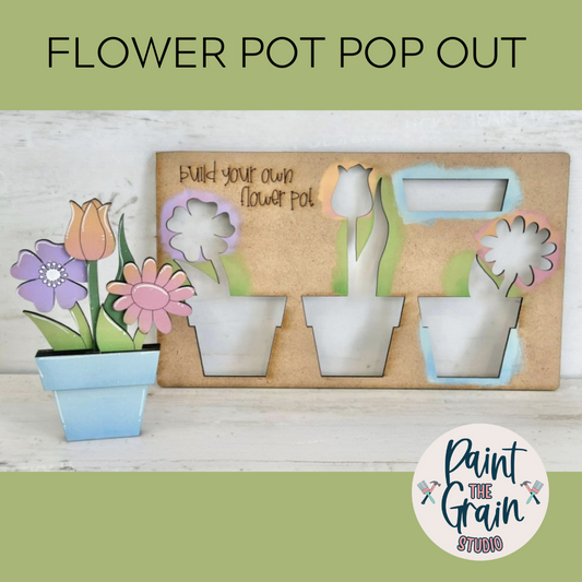 Flower pot kids pop out