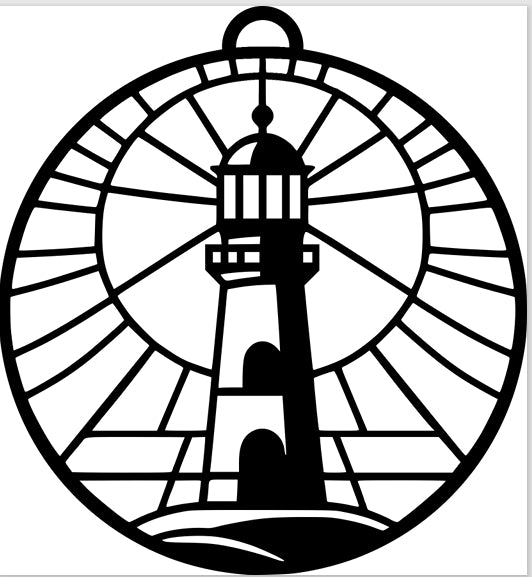 Seaglass and Resin Lighthouse