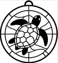 Seaglass and Resin Turtle