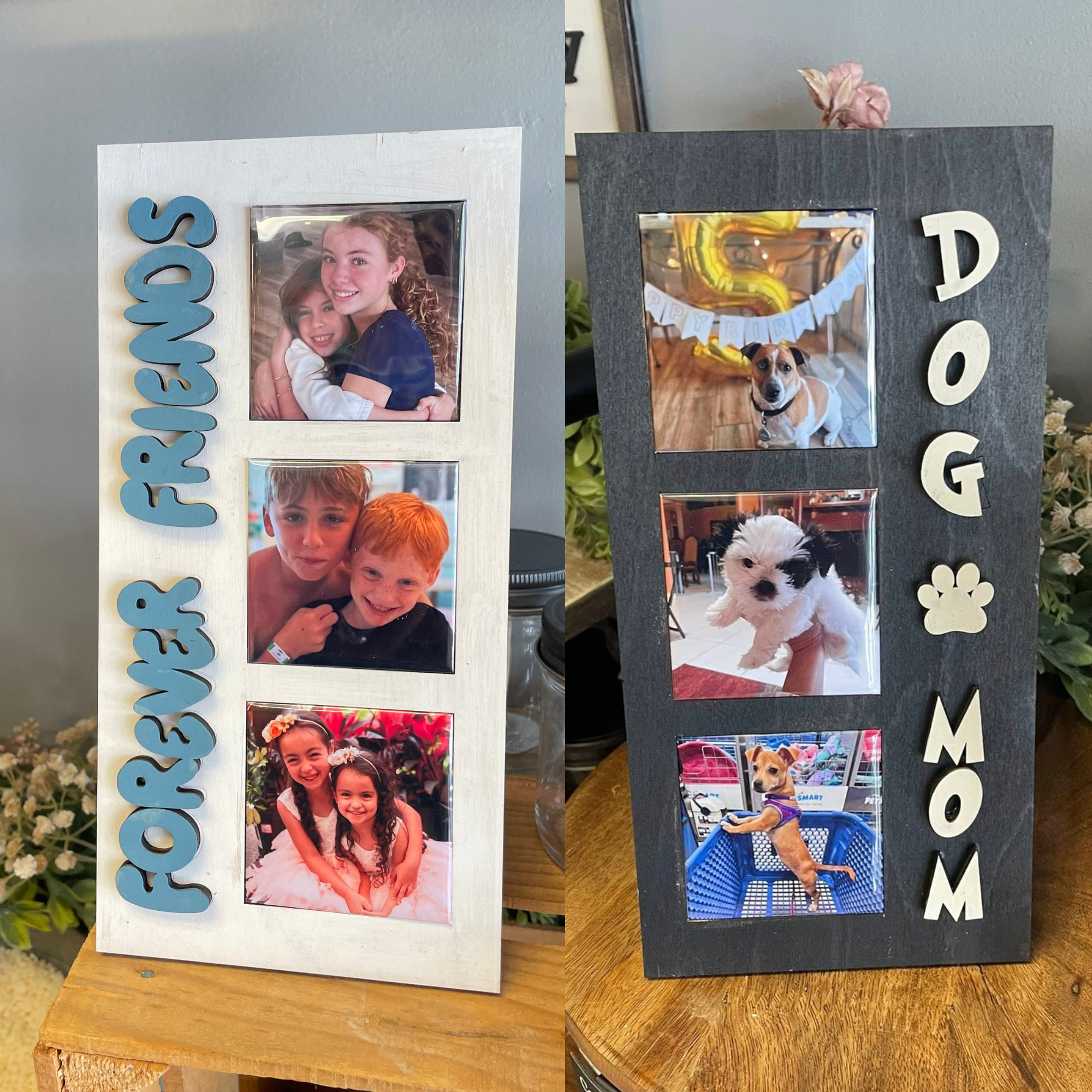 3 Square-Photo Magnet Frame-Vertical & Customizable