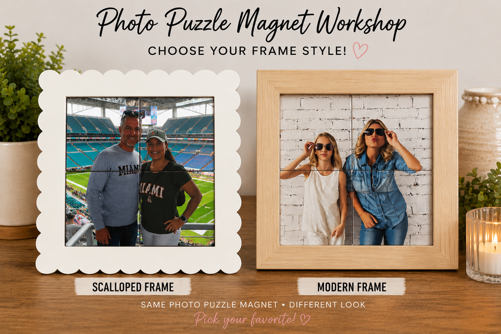 Puzzle Photo Magnet and Frame Workshop- August 23rd 2-4 PM