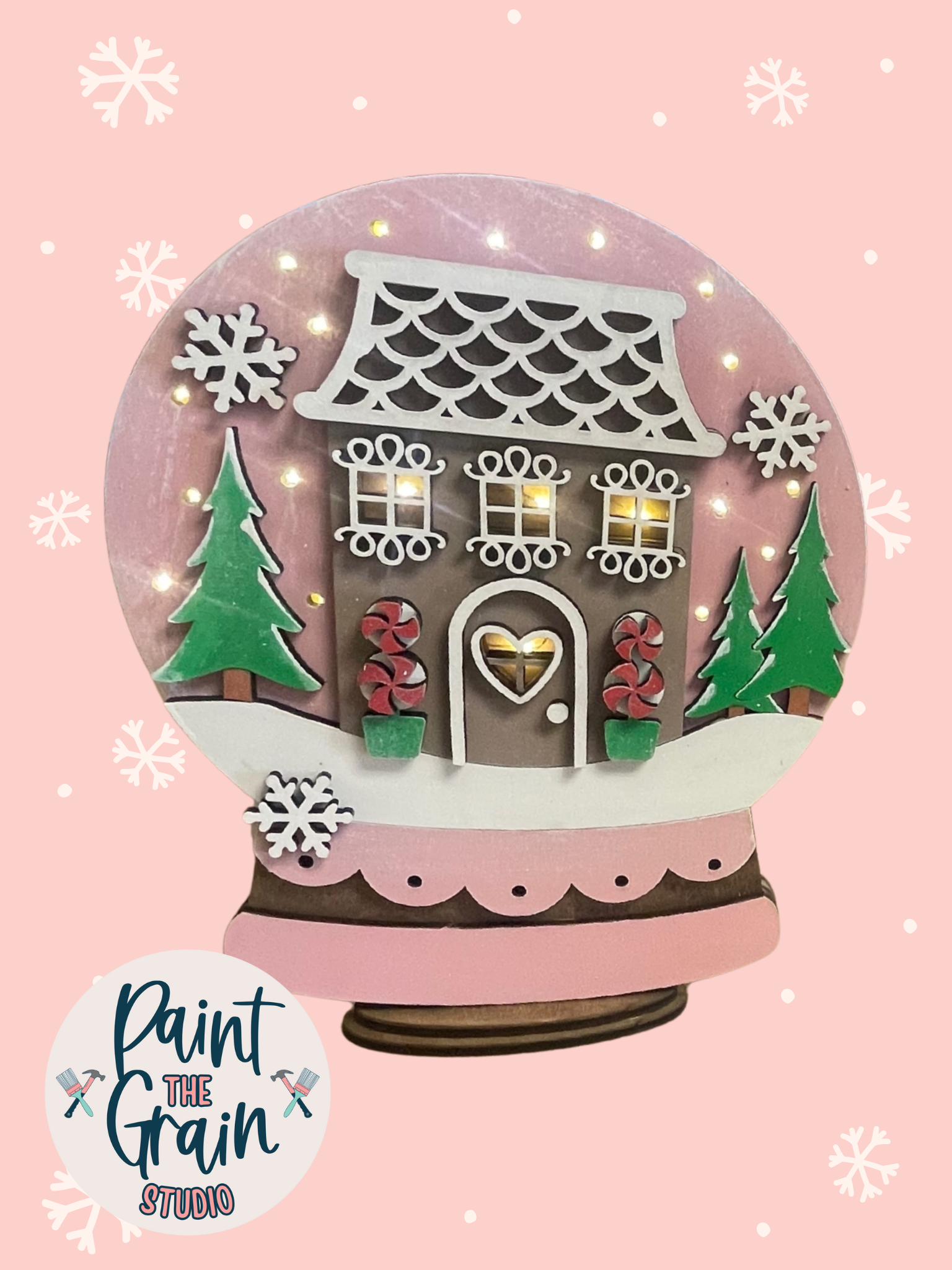 Light Up Gingerbread snowglobe