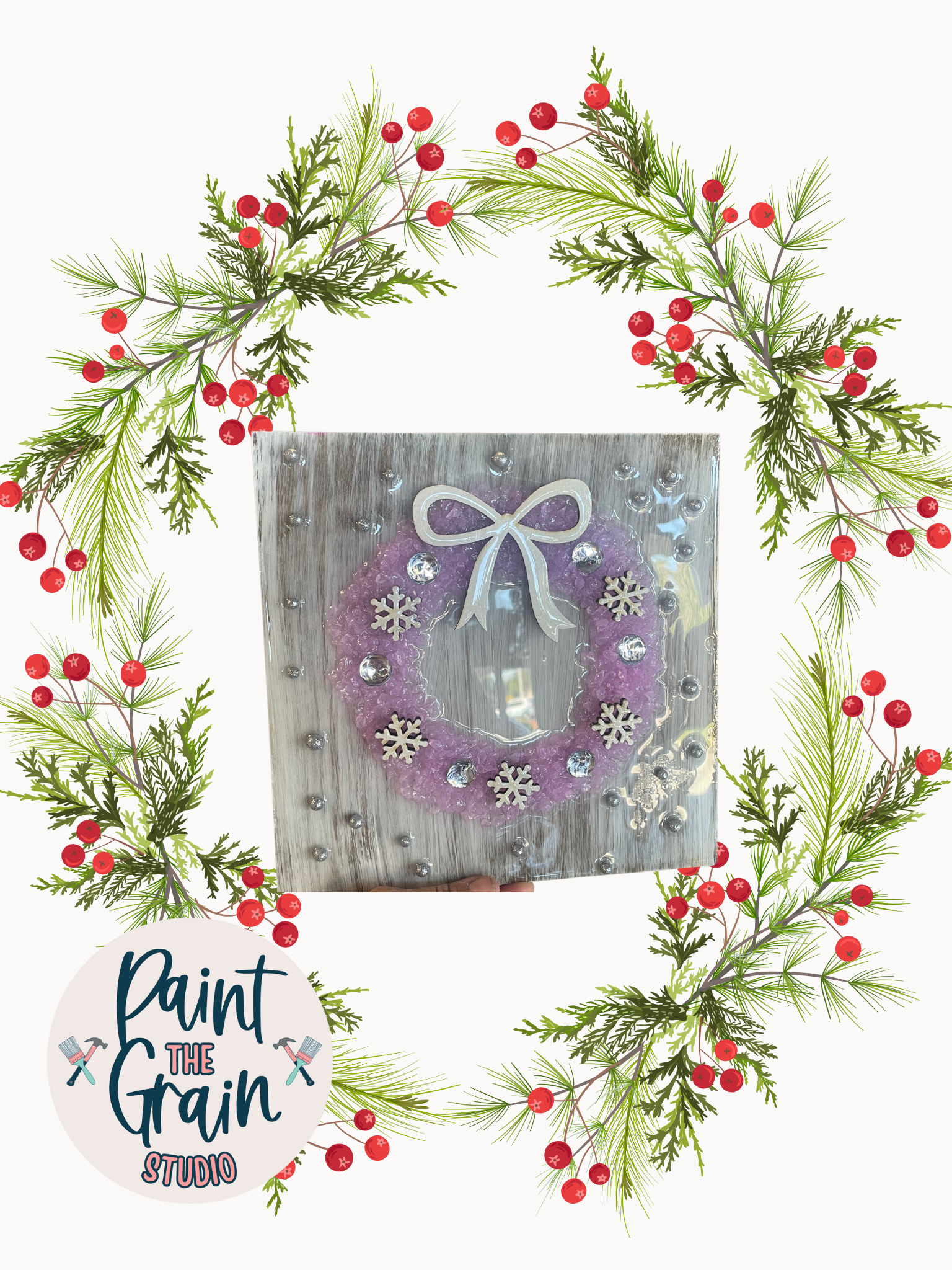 Crushed Glass Wreath