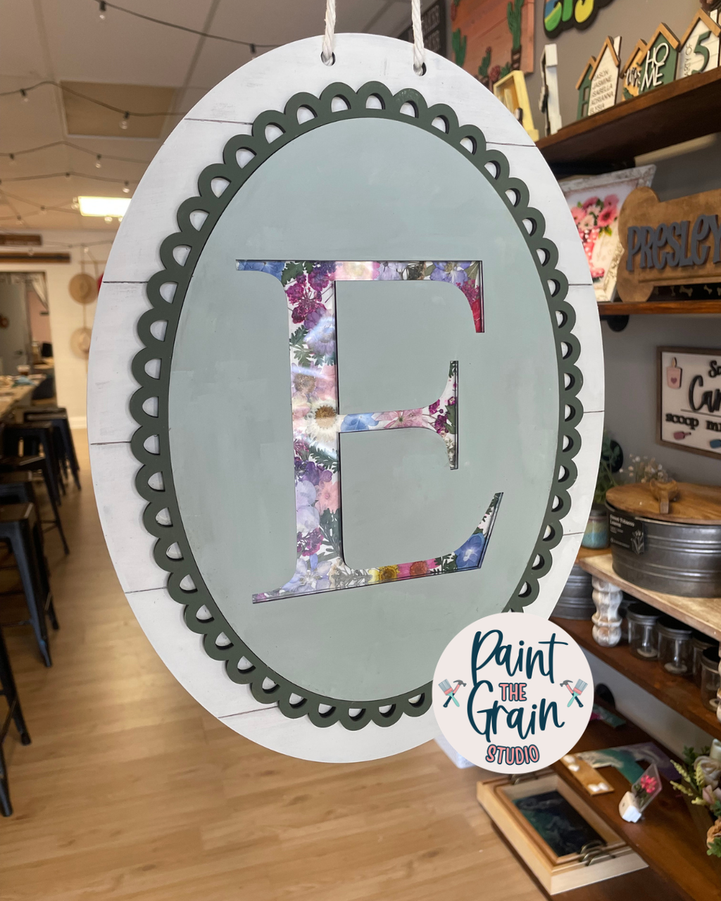 The Blooming Monogram with Pressed flowers