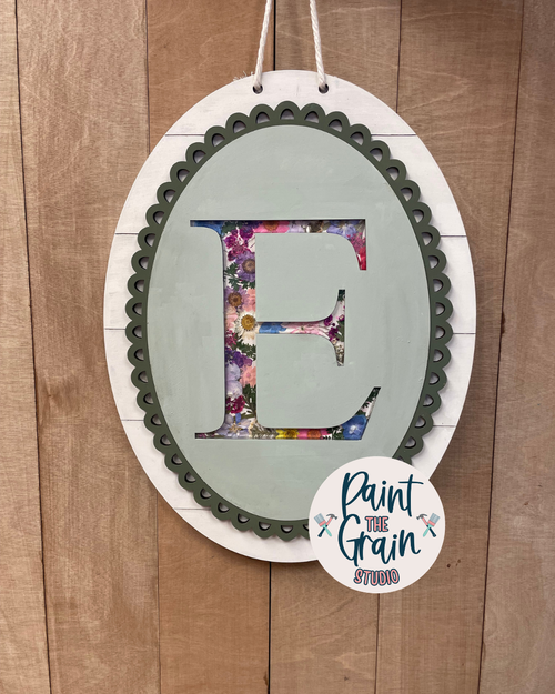 The Blooming Monogram with Pressed flowers