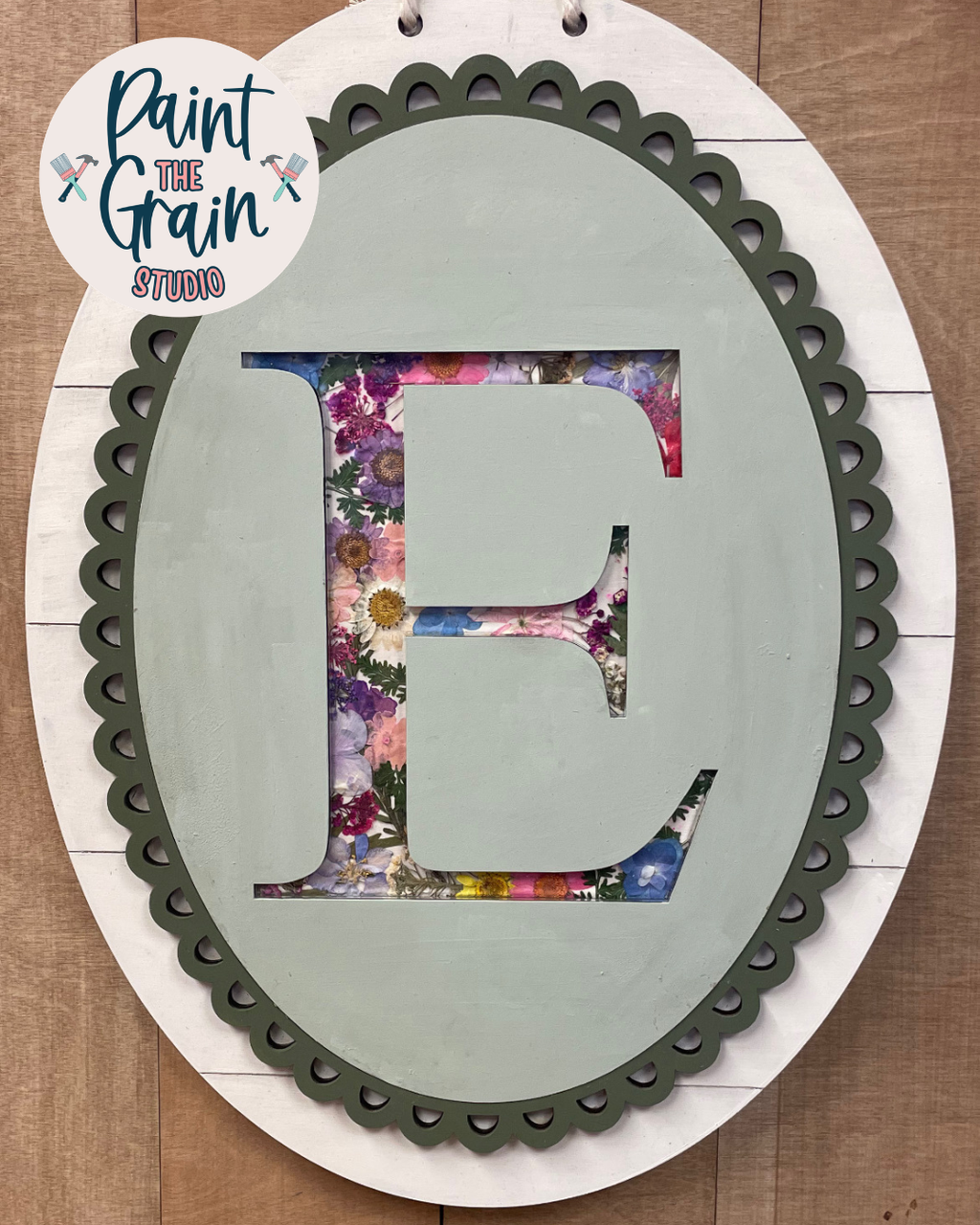 The Blooming Monogram with Pressed flowers