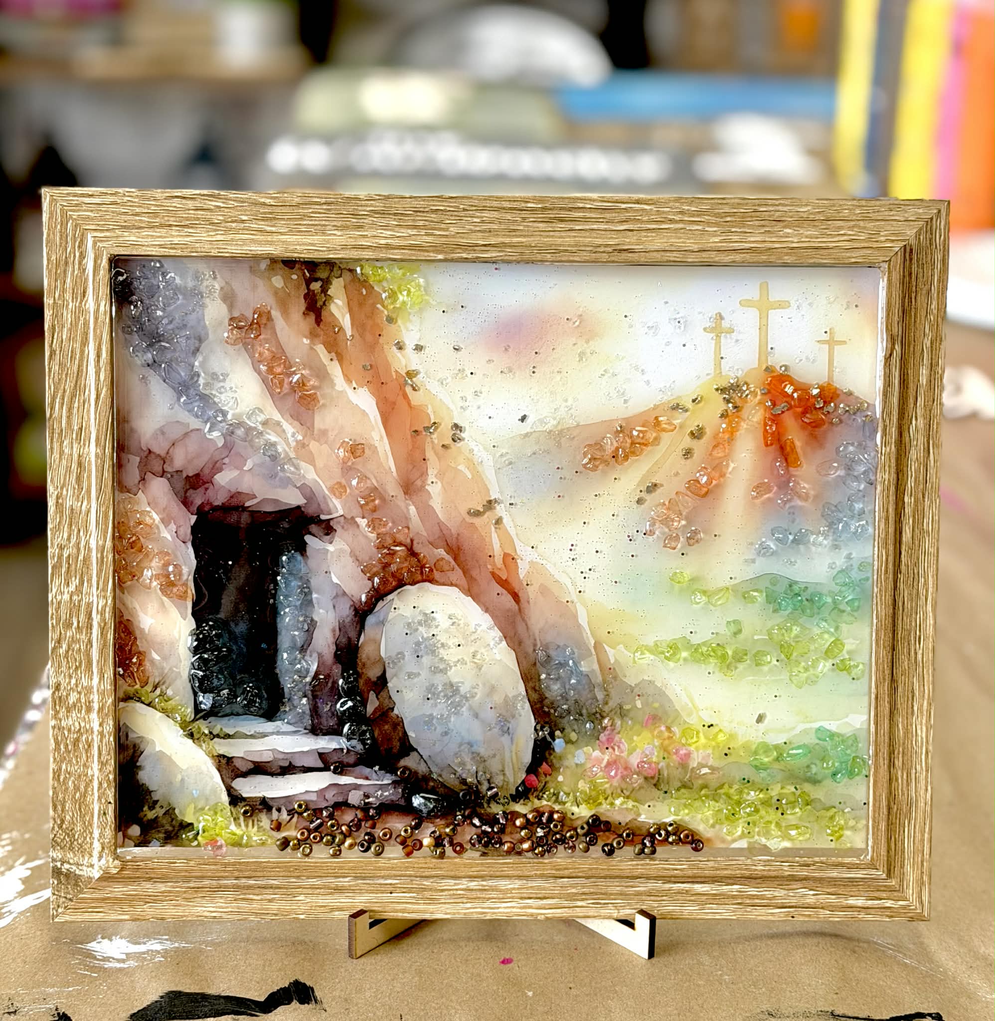Spring- Embellished Resin Art Frames